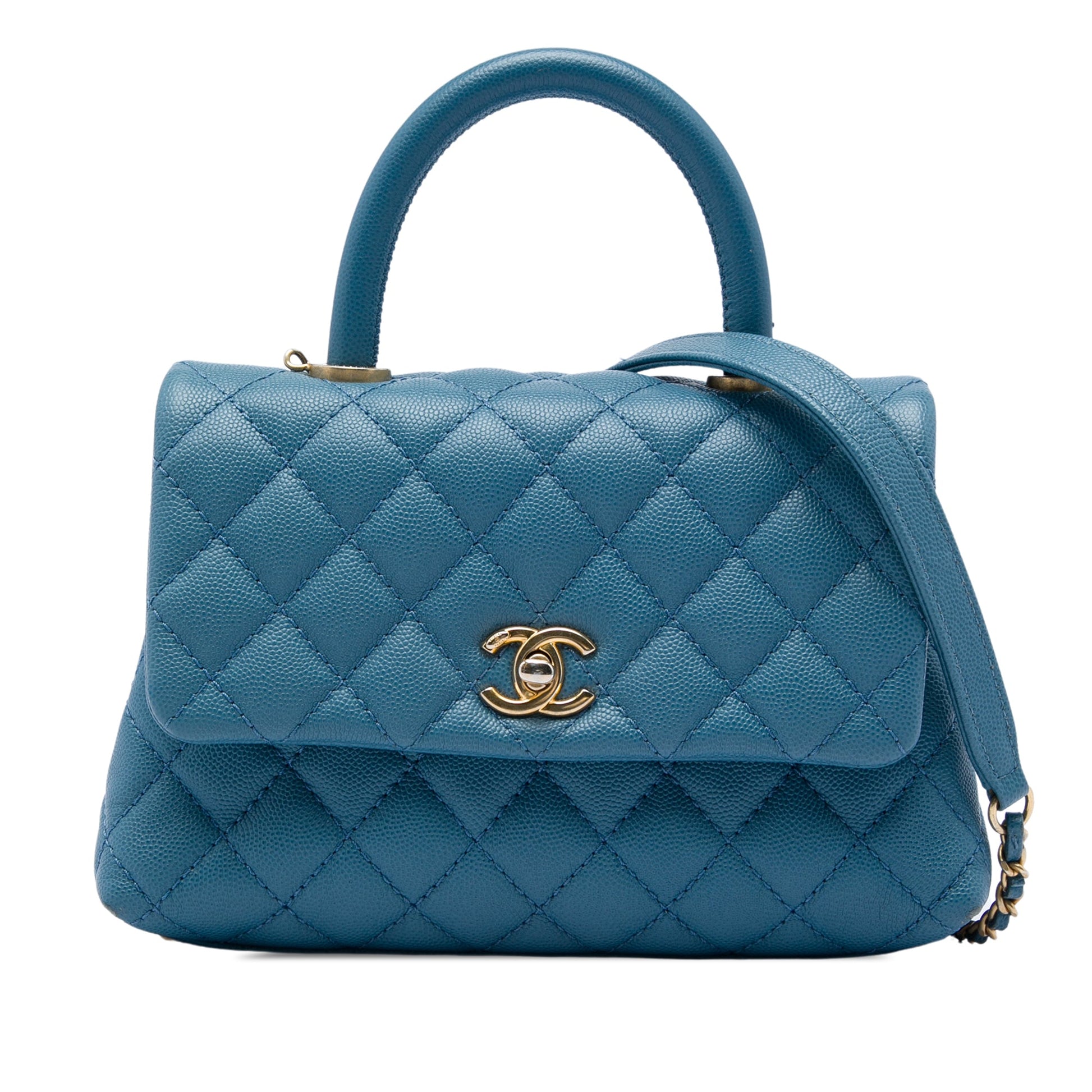 Chanel Mini Caviar Coco Top Handle Bag