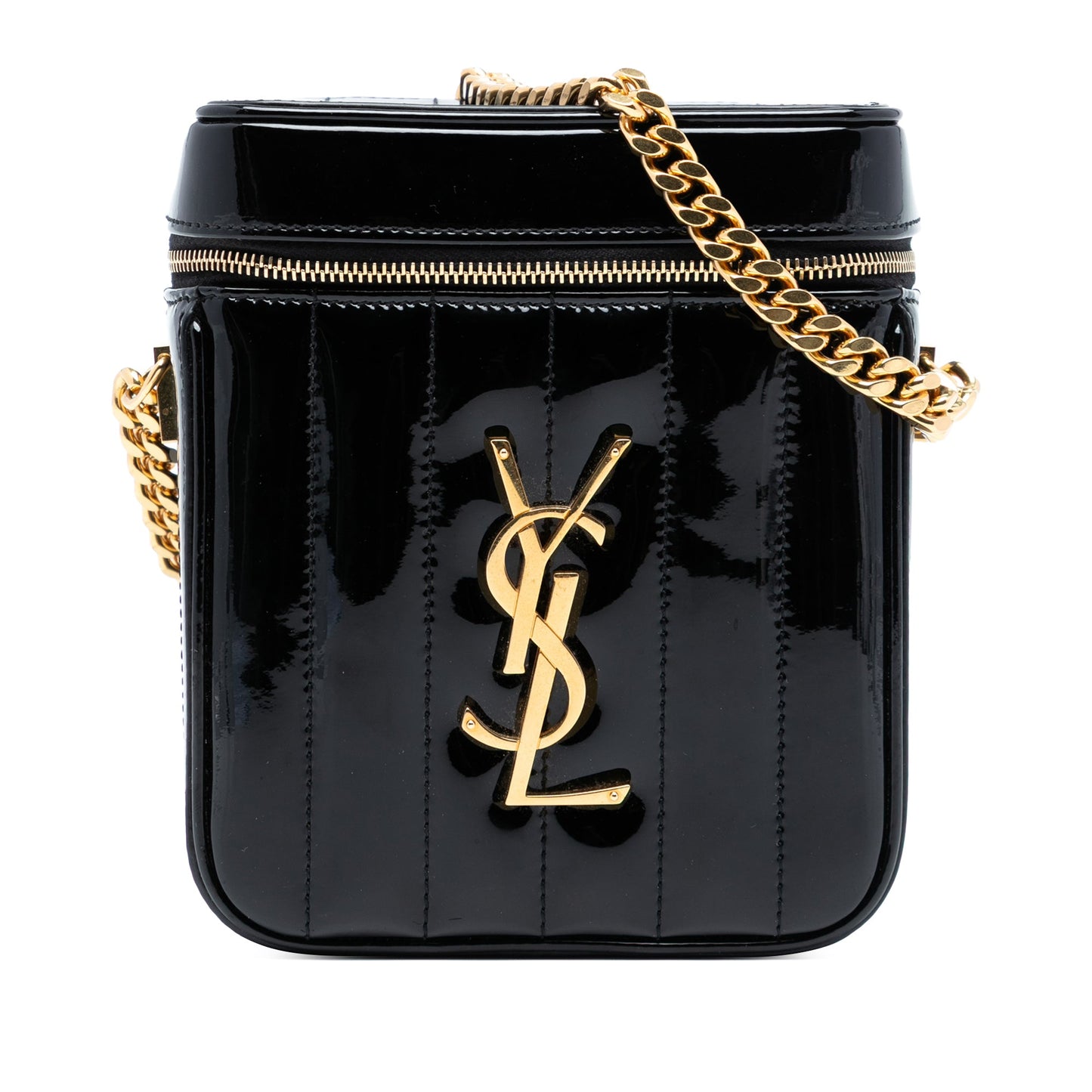 Saint Laurent Patent Vicky Vanity Bag