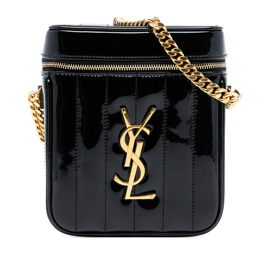 Saint Laurent Patent Vicky Vanity Bag