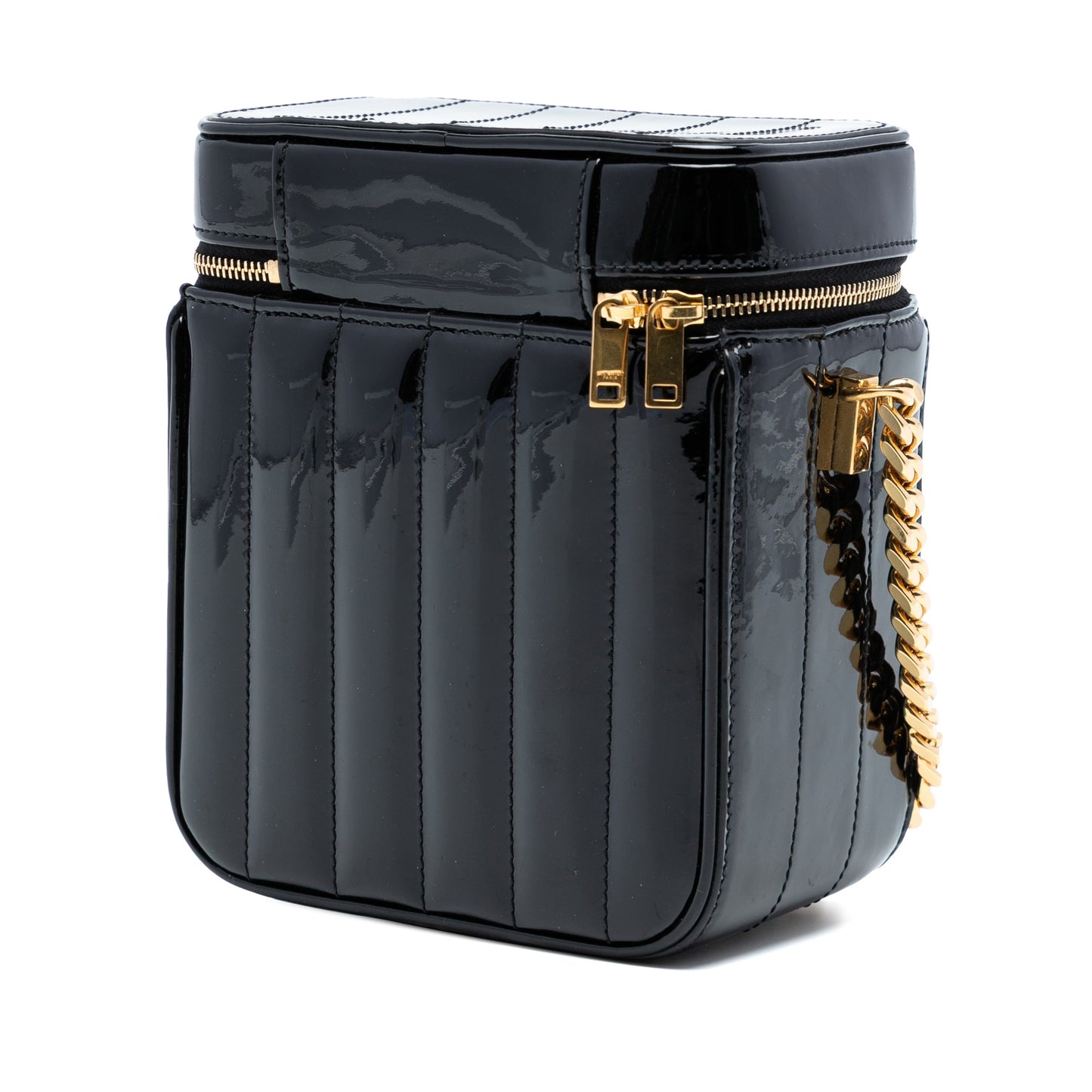 Saint Laurent Patent Vicky Vanity Bag
