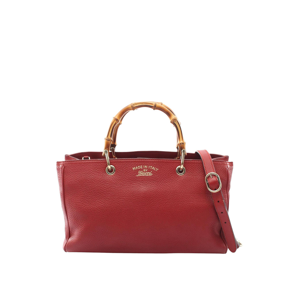 Gucci Medium Calfskin Bamboo Shopper Satchel