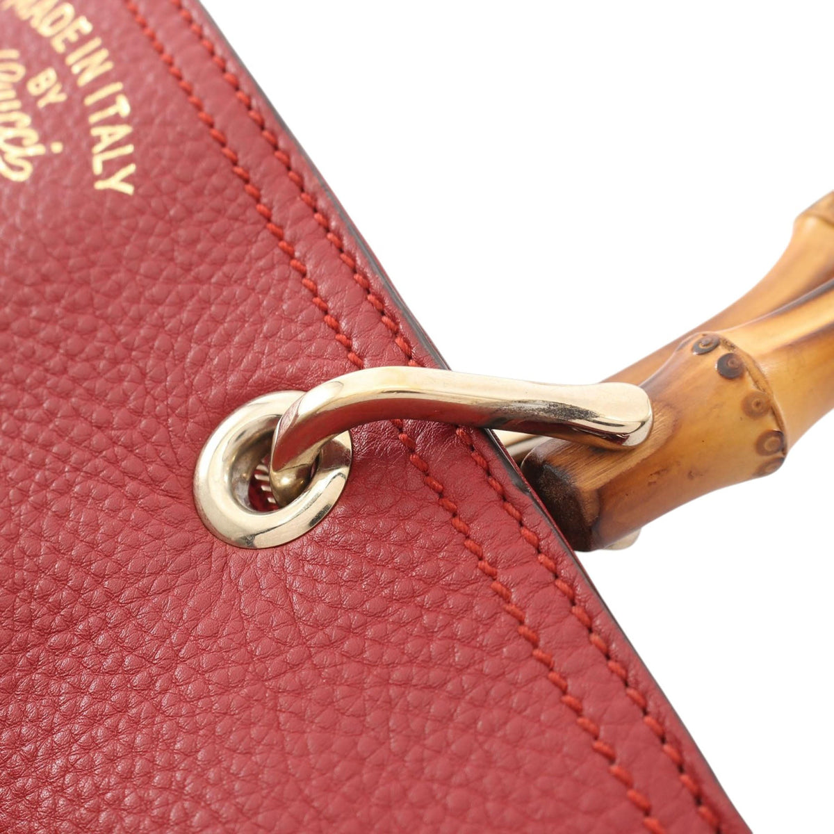 Gucci Medium Calfskin Bamboo Shopper Satchel