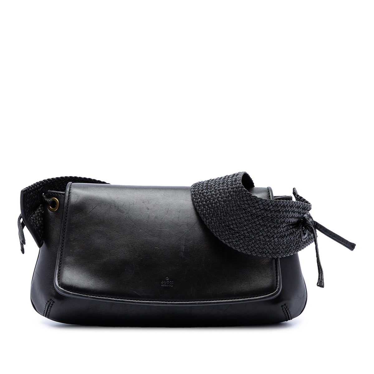 Gucci Calfskin Shoulder Bag — Black