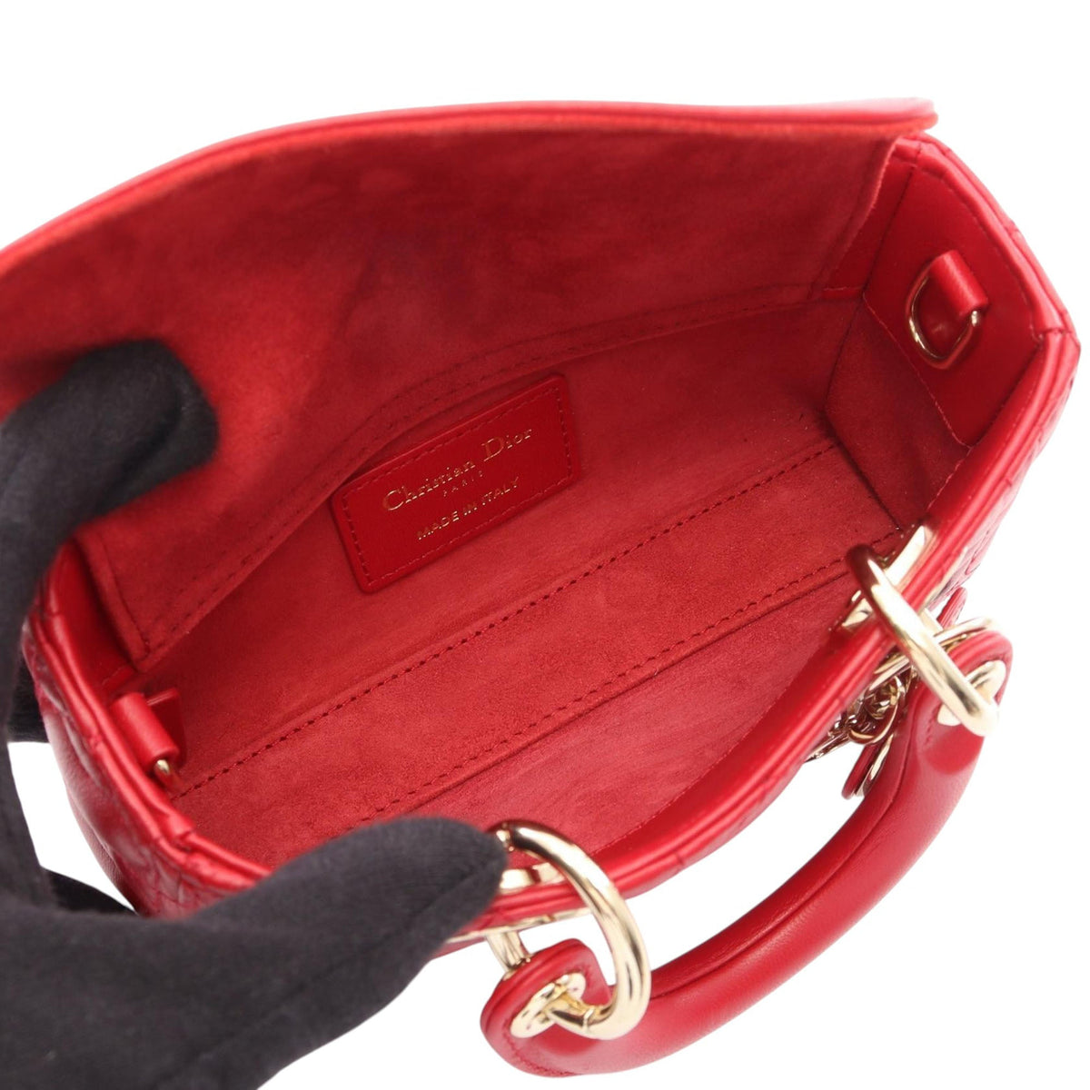 Dior Micro Lambskin Cannage Lady D Joy