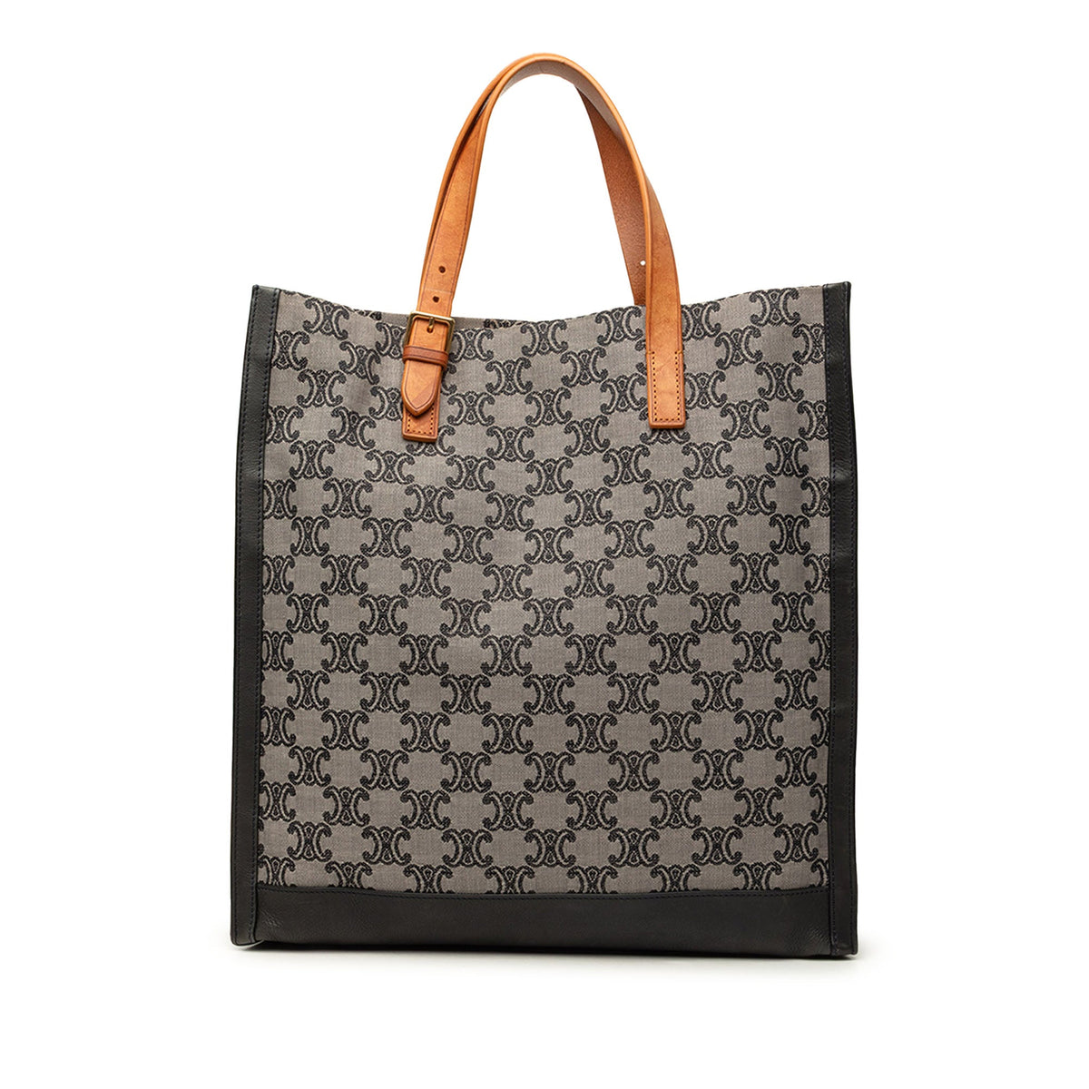 Celine Macadam Canvas Vertical Tote — Gray
