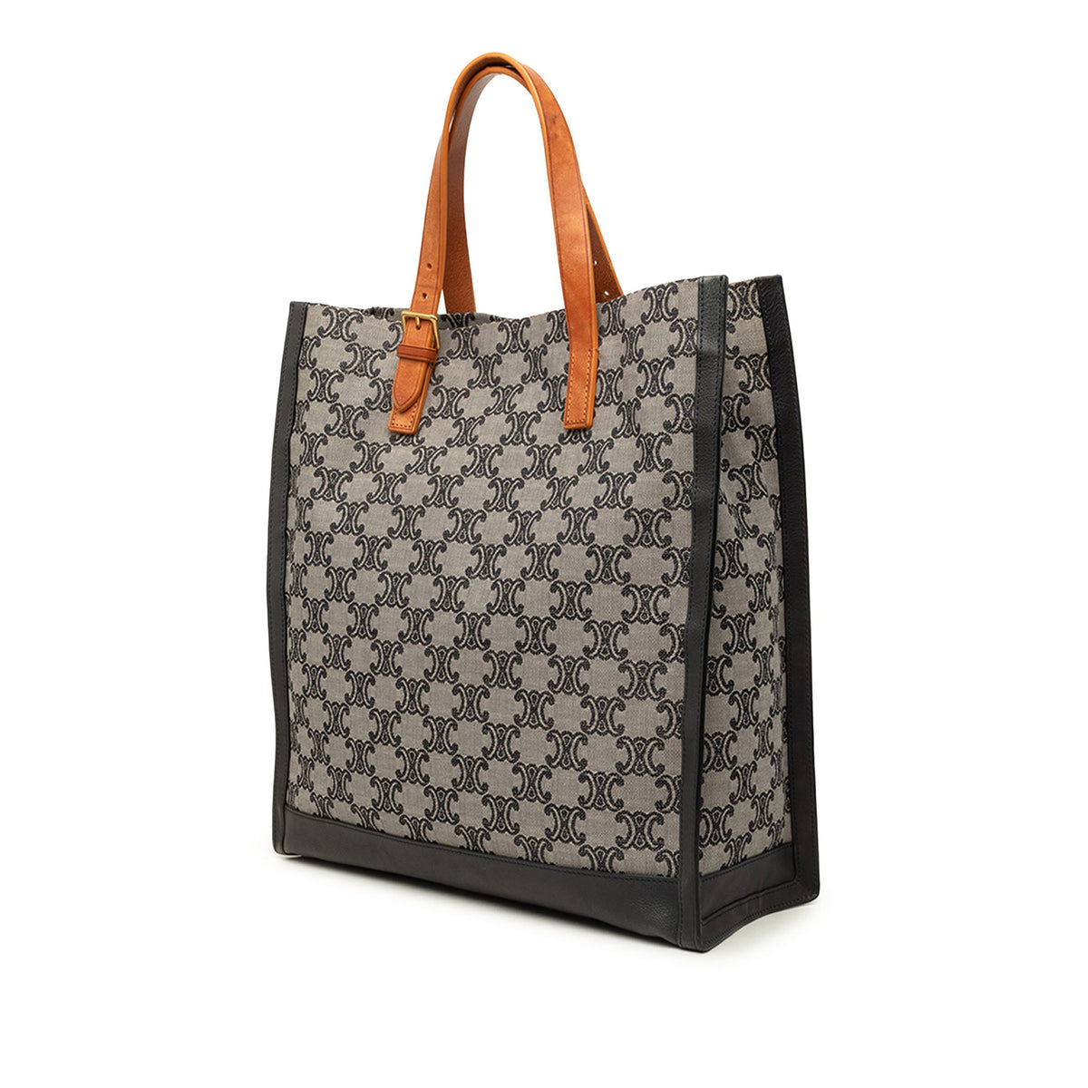 Celine Macadam Canvas Vertical Tote — Gray