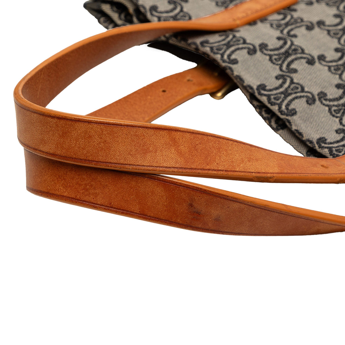 Celine Macadam Canvas Vertical Tote — Gray