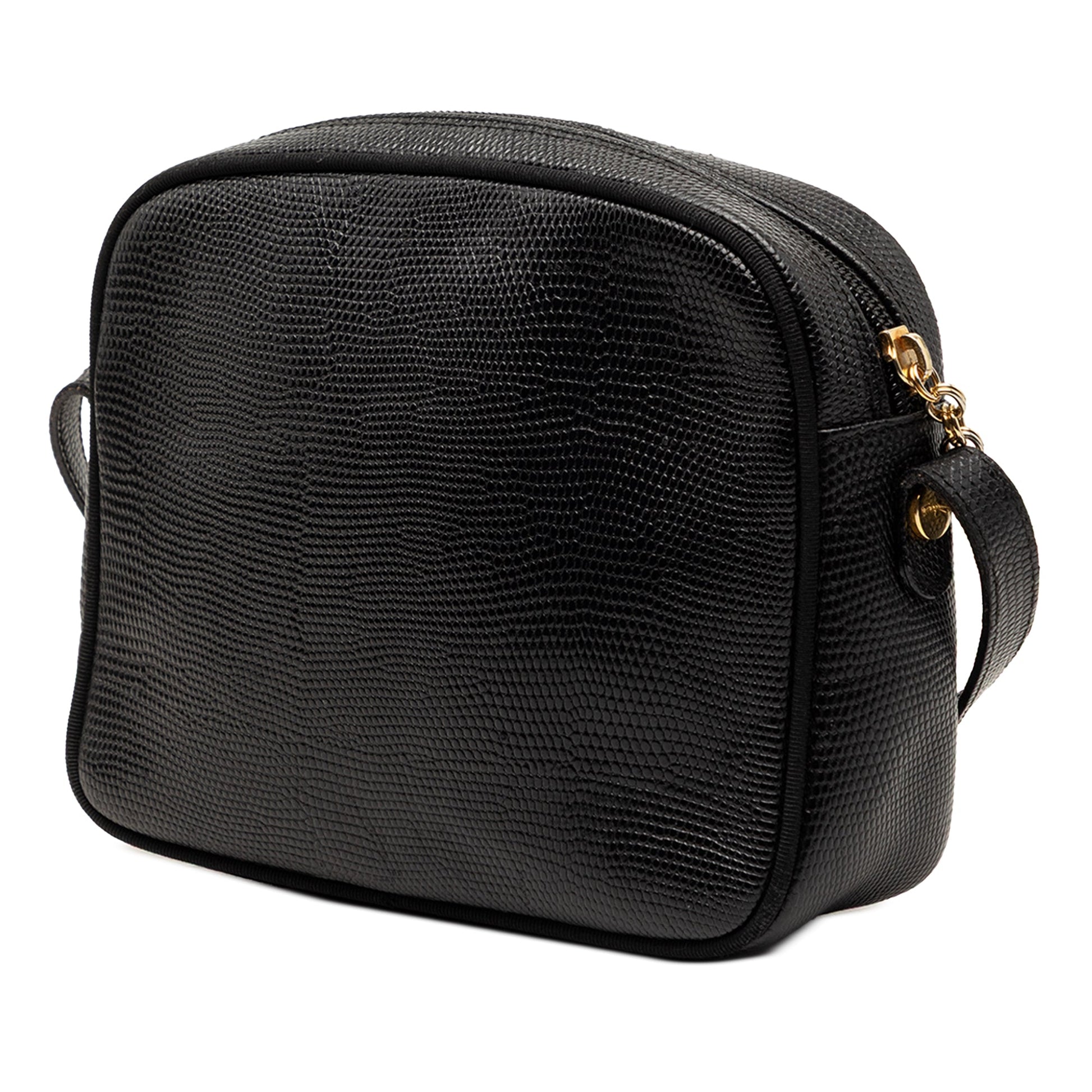 Ferragamo Lizard Embossed Leather Vara Crossbody