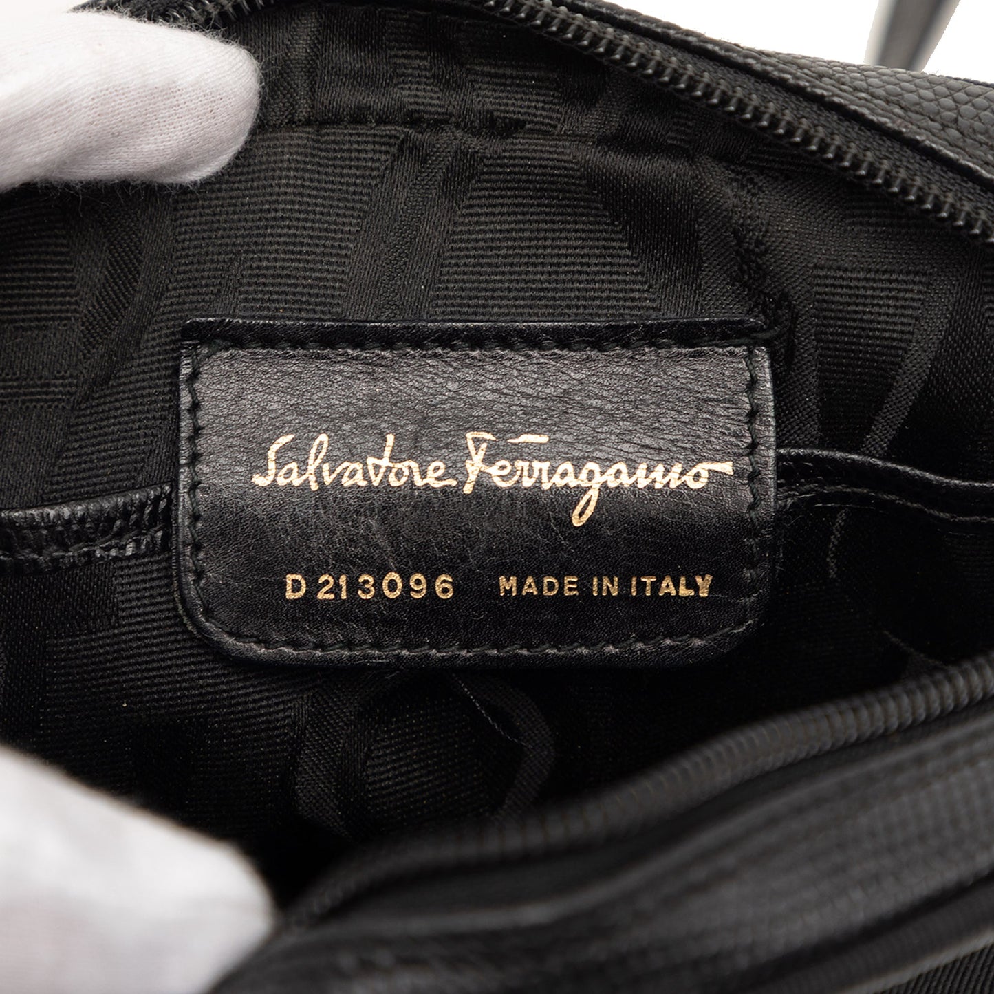 Ferragamo Lizard Embossed Leather Vara Crossbody