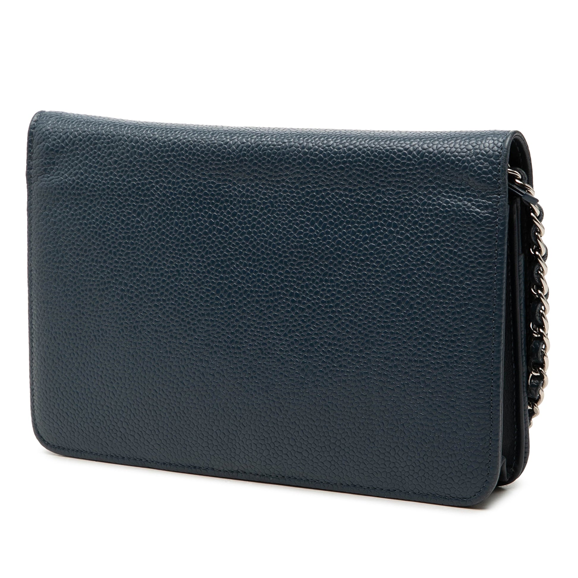 Chanel CC Caviar Wallet On Chain