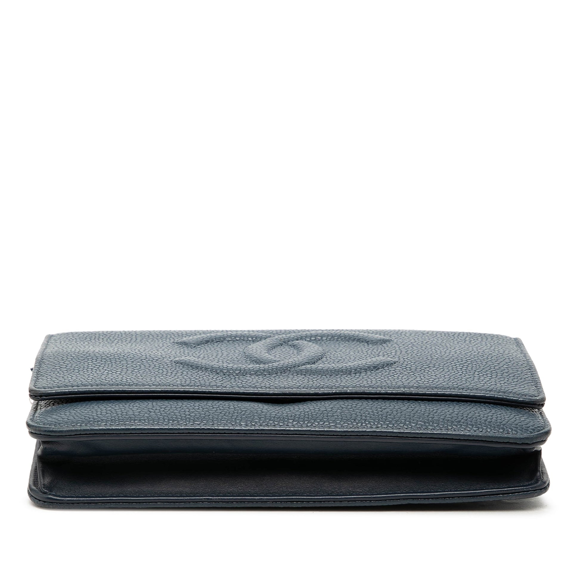 Chanel CC Caviar Wallet On Chain