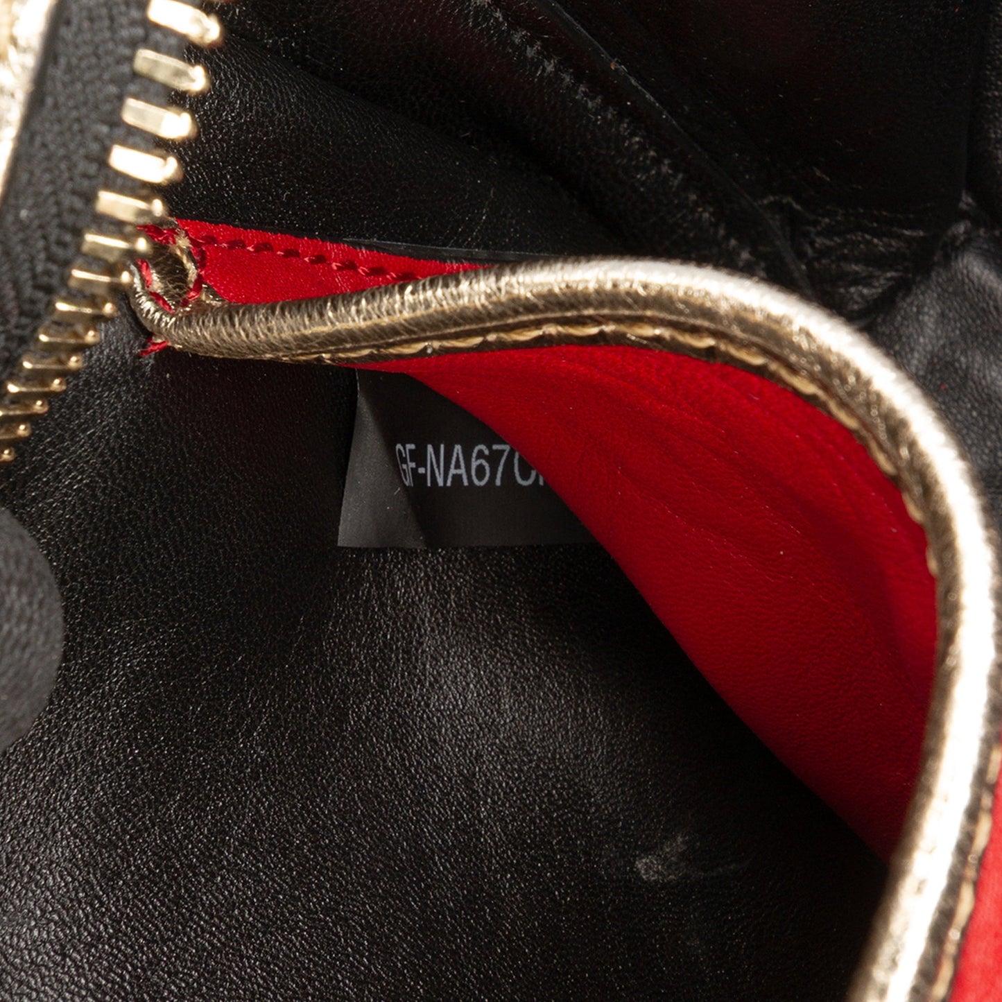 Metallic Wrinkled Lambskin Rockstud Spike Double Zip Camera Bag