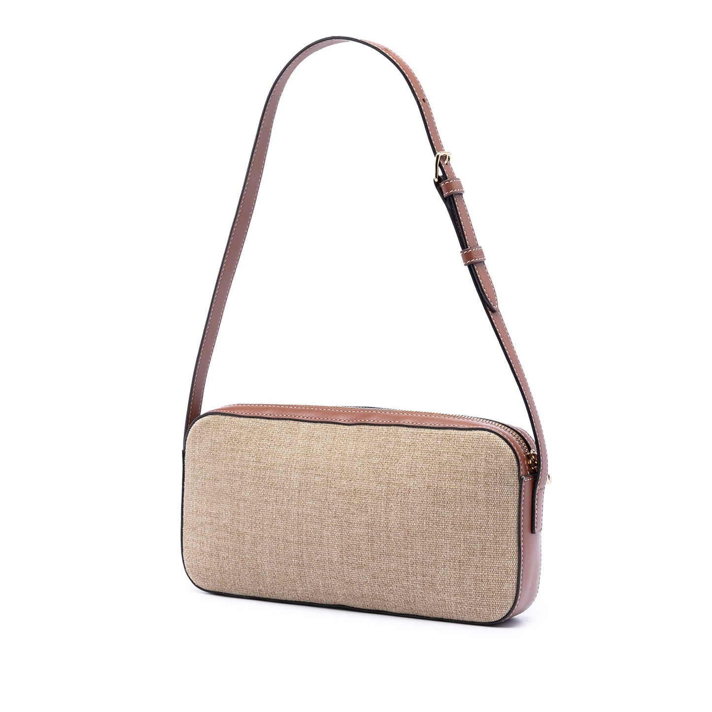 Celine Canvas and Calfskin Cuir Triomphe Camera Shoulder Bag