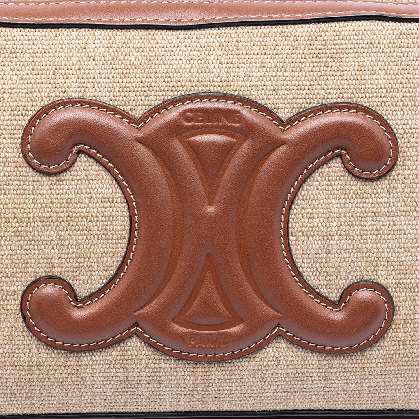 Celine Canvas and Calfskin Cuir Triomphe Camera Shoulder Bag