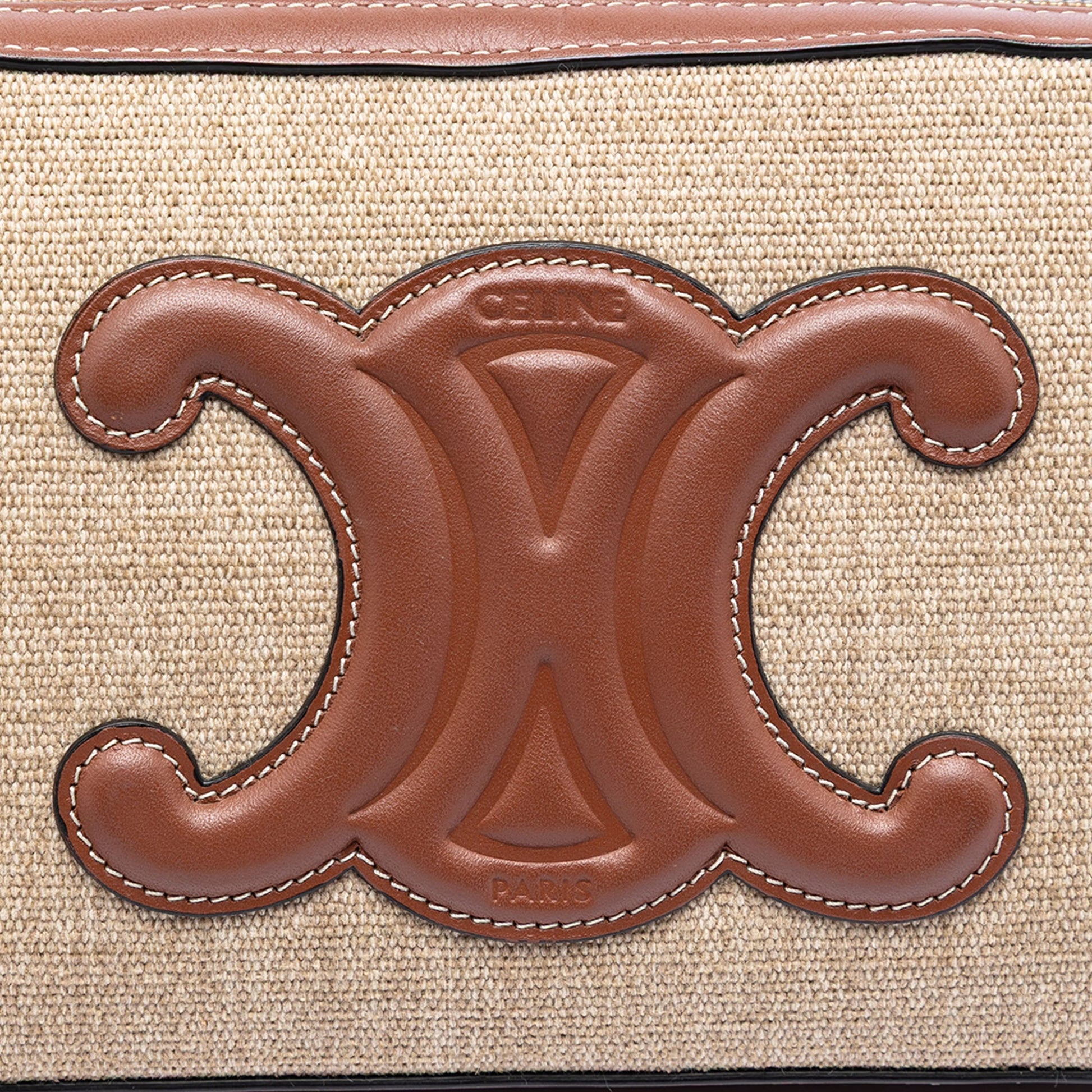 Celine Canvas and Calfskin Cuir Triomphe Camera Shoulder Bag