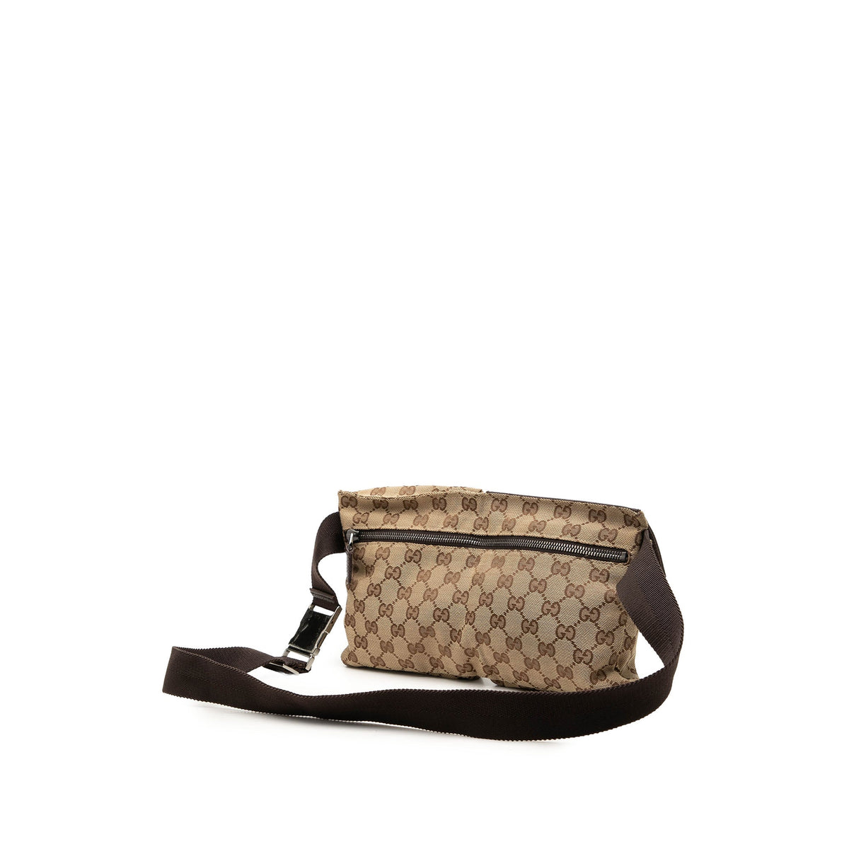 Gucci GG Canvas Double Pocket Belt Bag