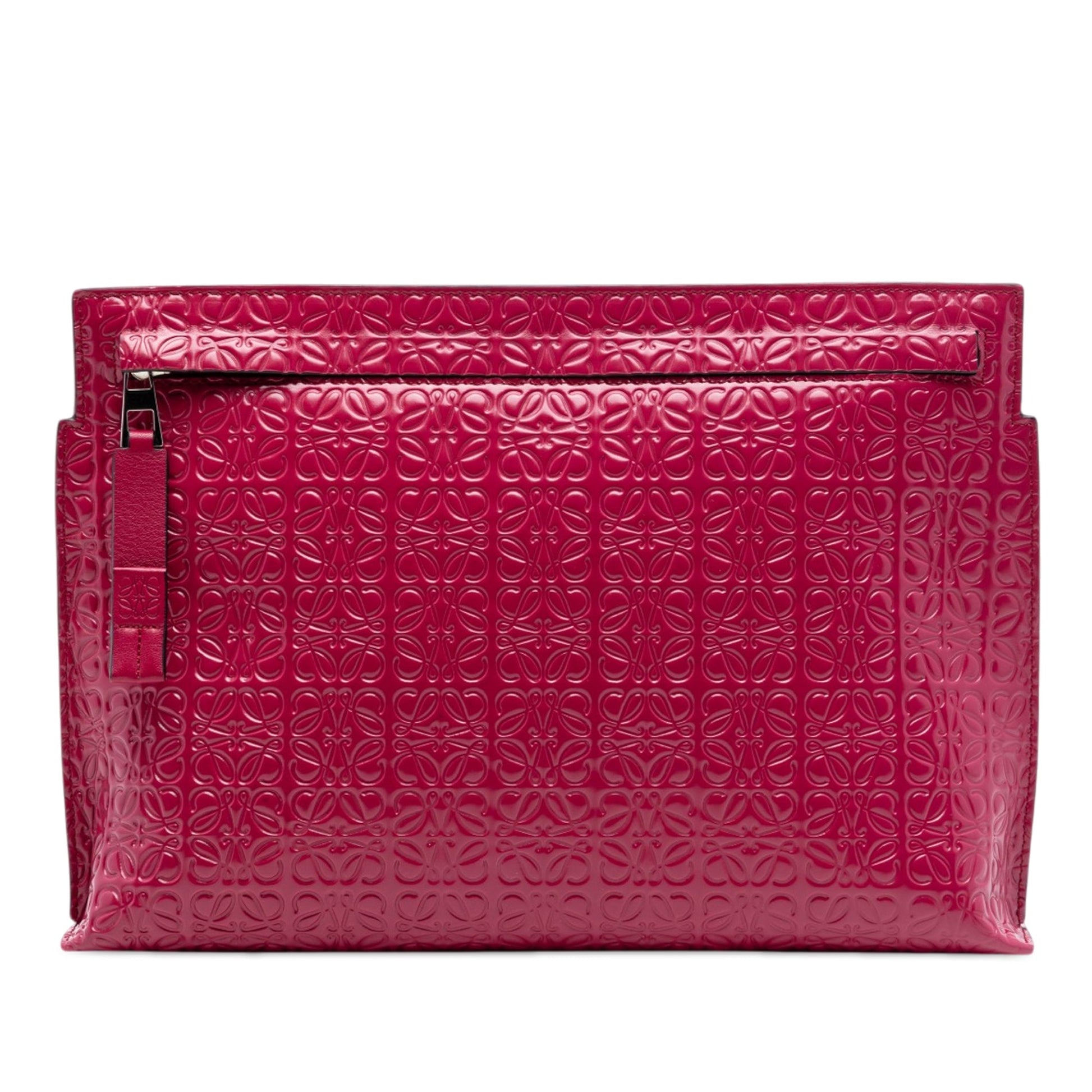 LOEWE Embossed Calfskin Anagram Repeat T Pouch
