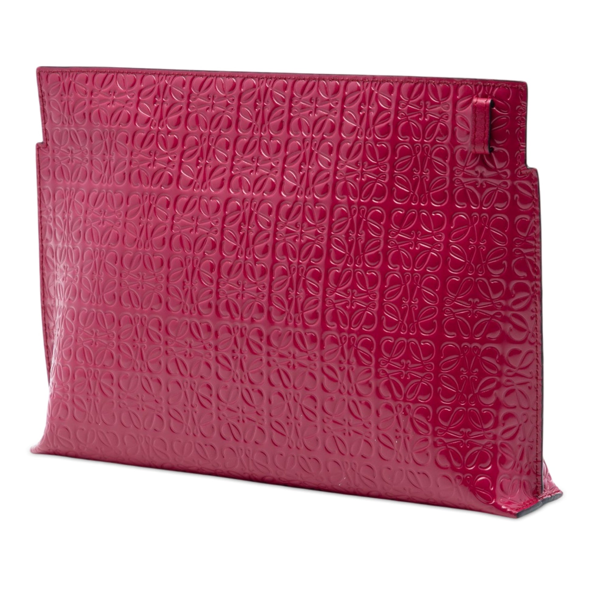 LOEWE Embossed Calfskin Anagram Repeat T Pouch