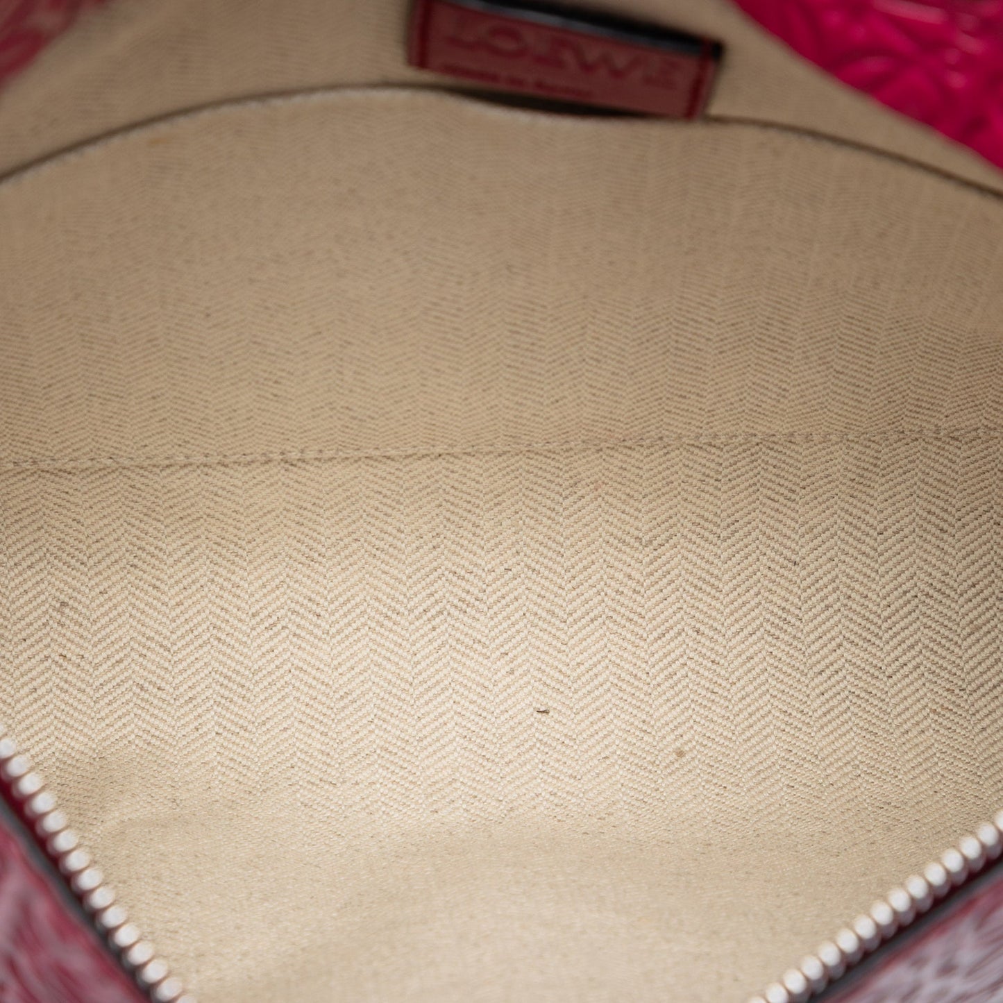 LOEWE Embossed Calfskin Anagram Repeat T Pouch