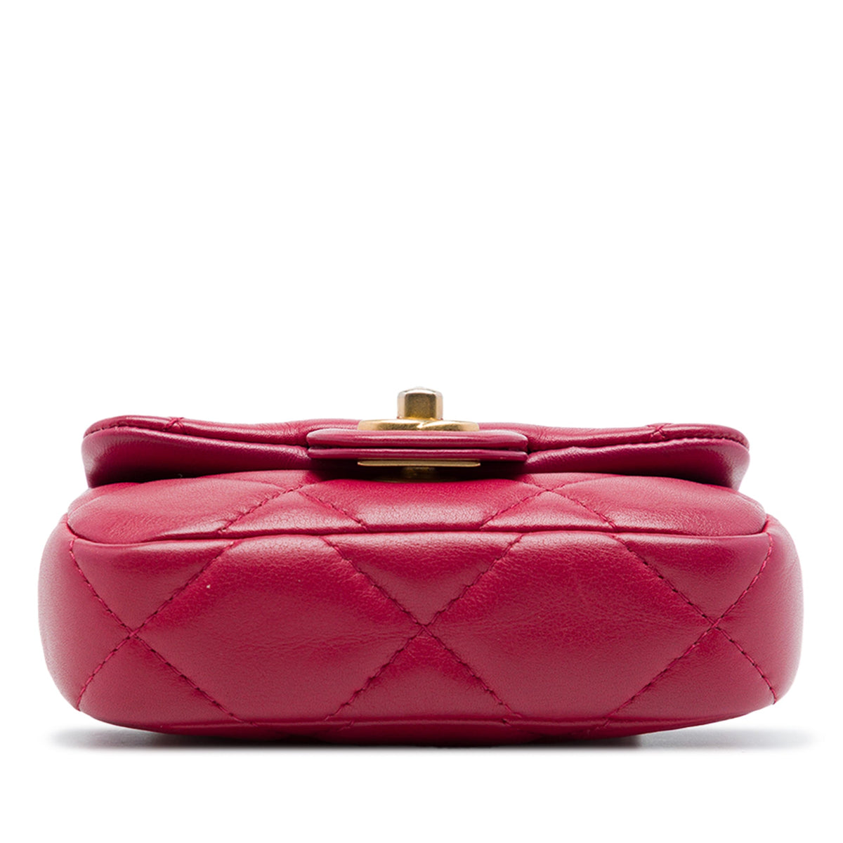 Chanel Quilted Calfskin Lady Card Holder with Chain Top Handle Bag