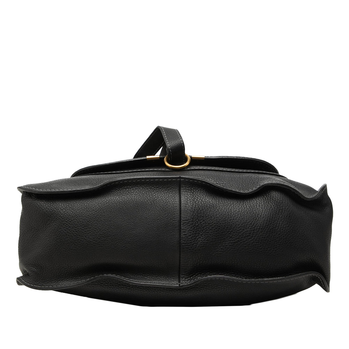 Chloé Medium Grained Leather Marcie Satchel — Black