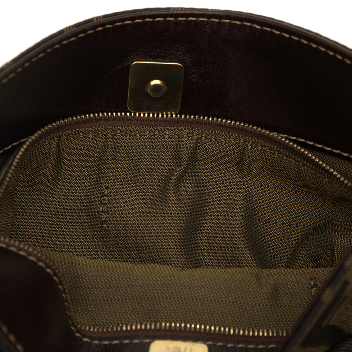 Fendi Zucca Canvas Shoulder Bag