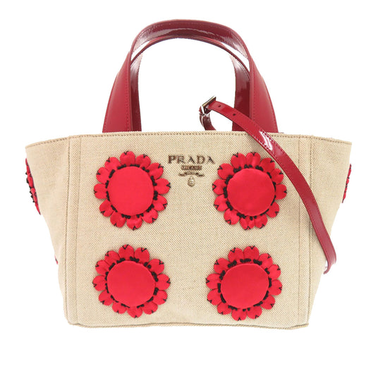 Canvas Mistolino Floral Basket Satchel