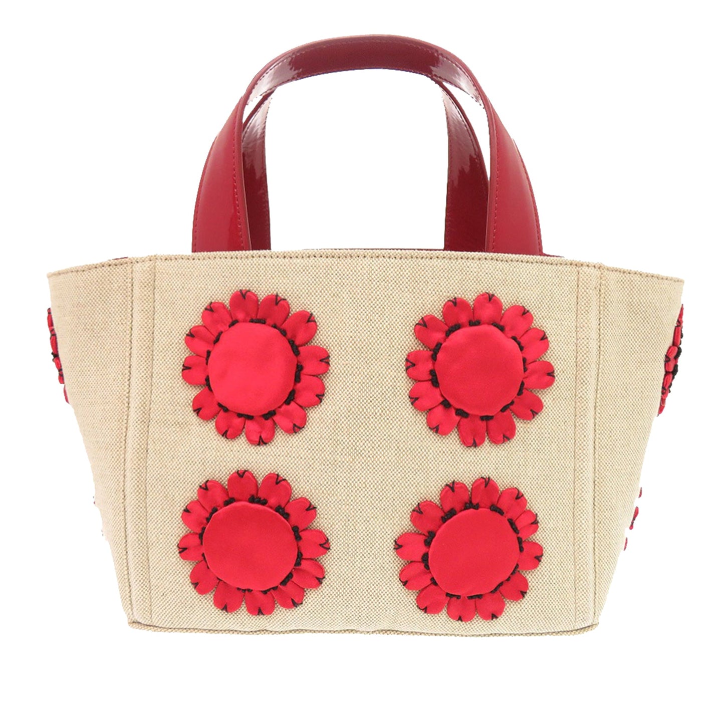 Canvas Mistolino Floral Basket Satchel