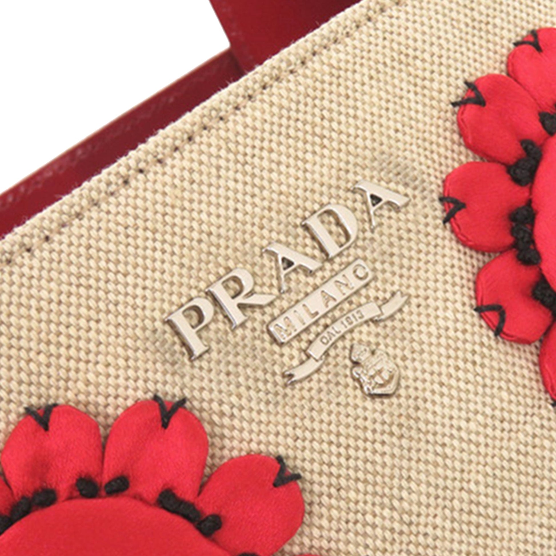 Canvas Mistolino Floral Basket Satchel
