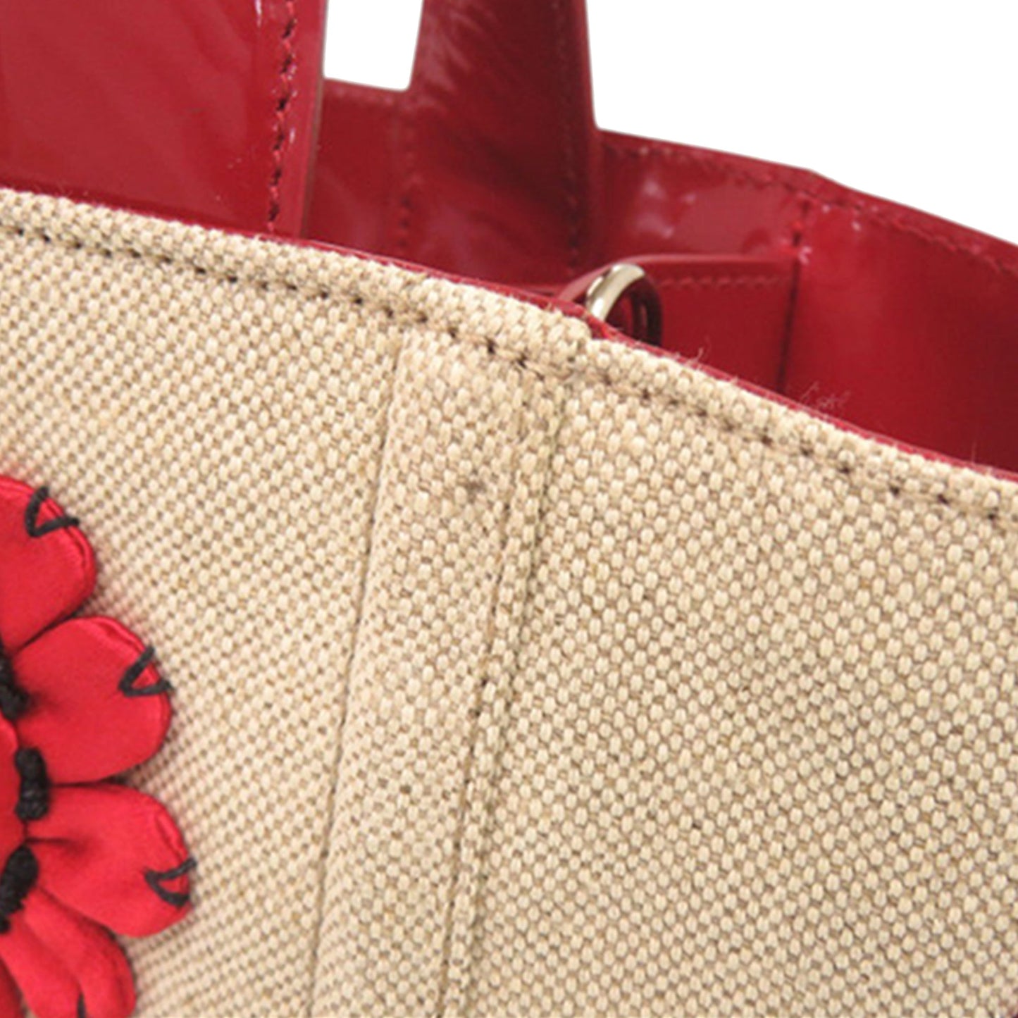 Canvas Mistolino Floral Basket Satchel