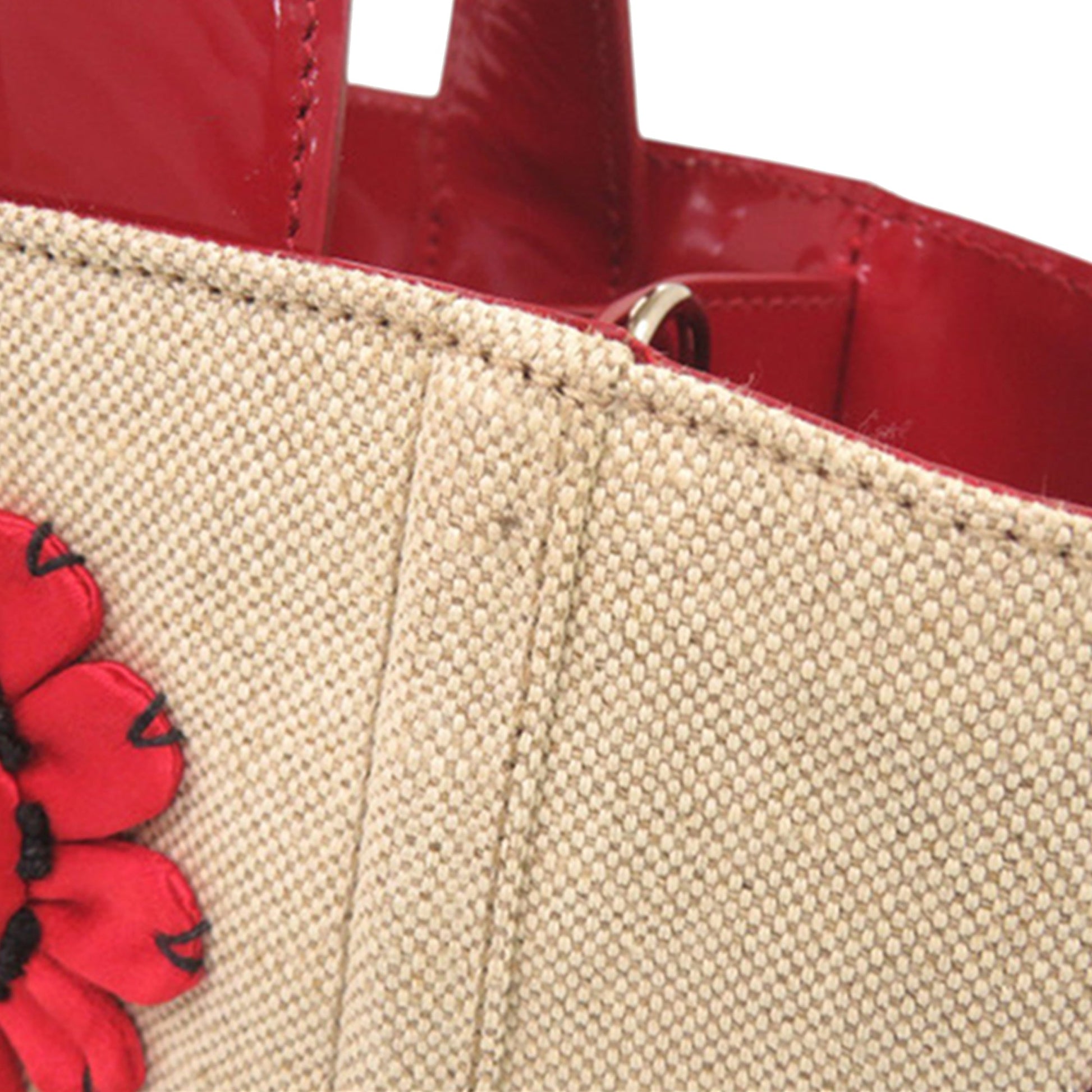 Canvas Mistolino Floral Basket Satchel