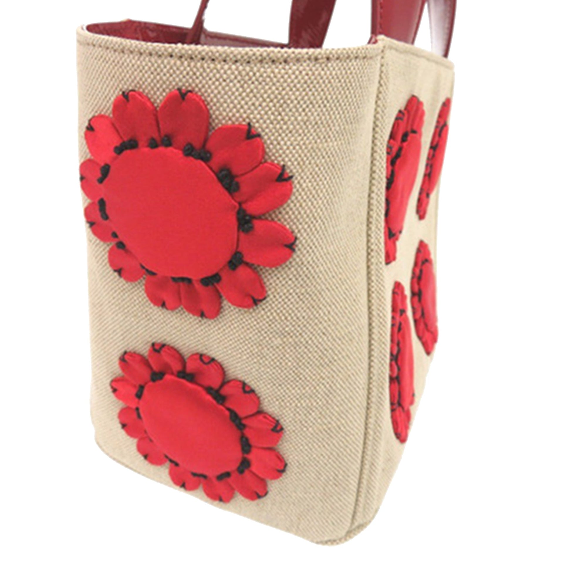 Canvas Mistolino Floral Basket Satchel