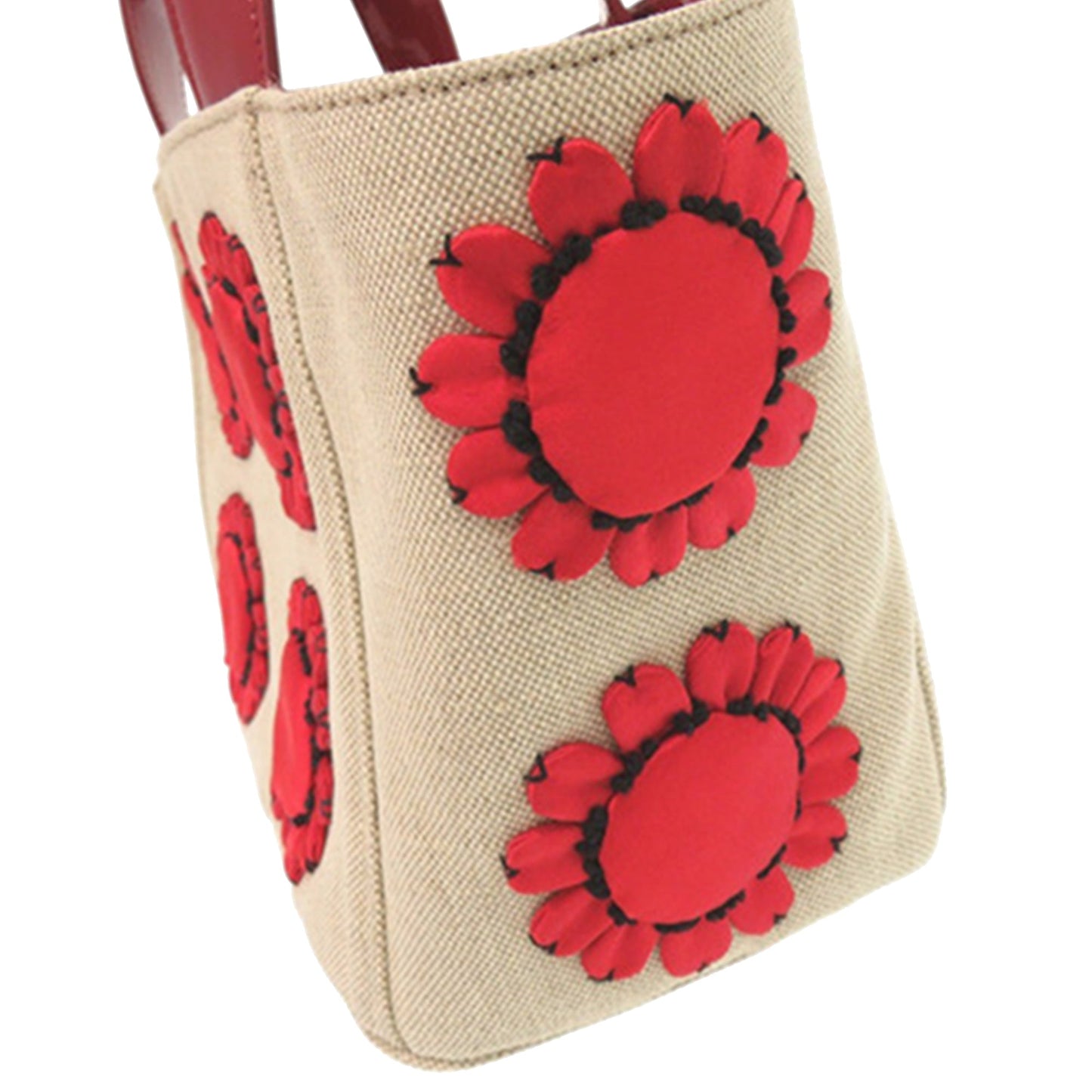 Canvas Mistolino Floral Basket Satchel