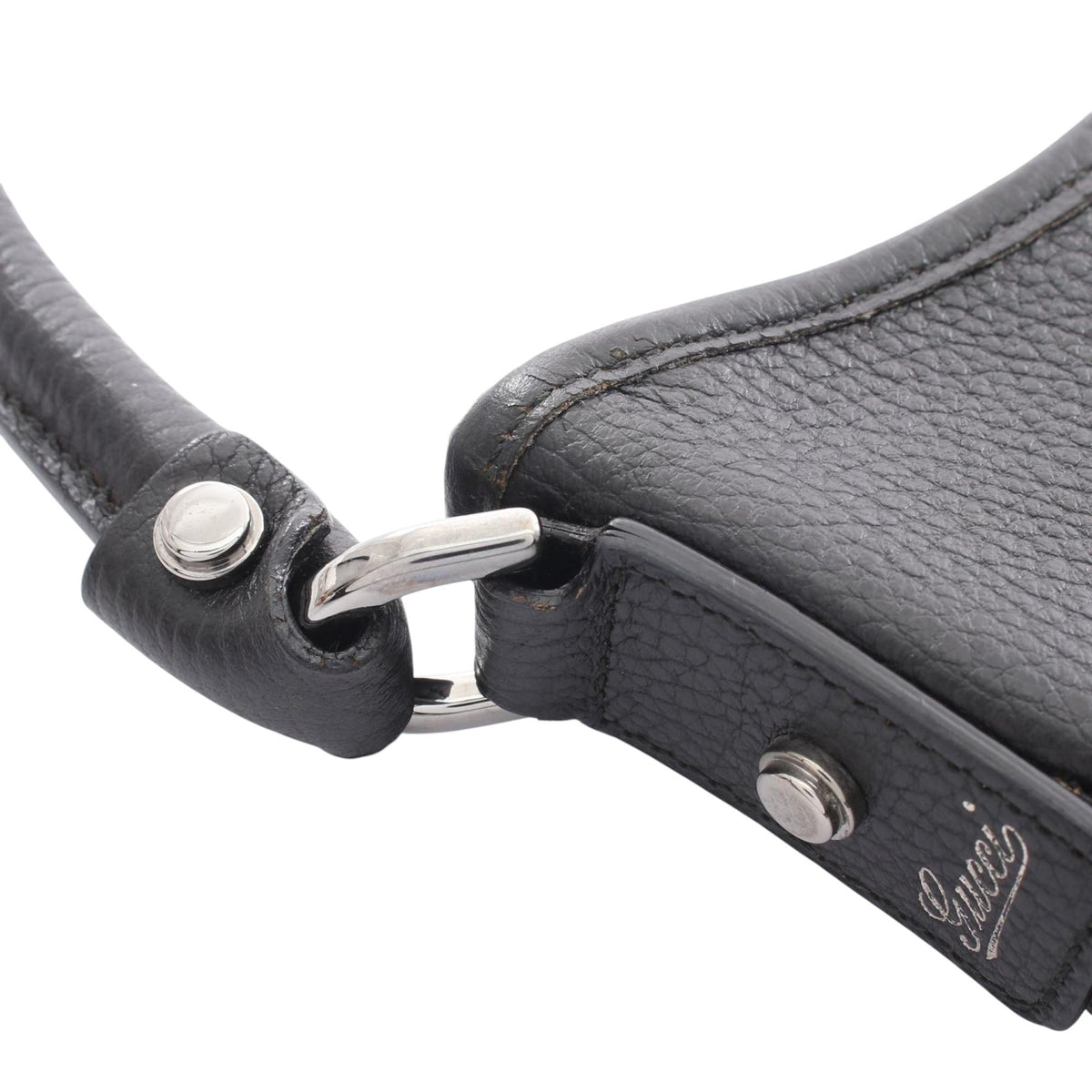 Gucci Abbey Leather Shoulder Bag — Black