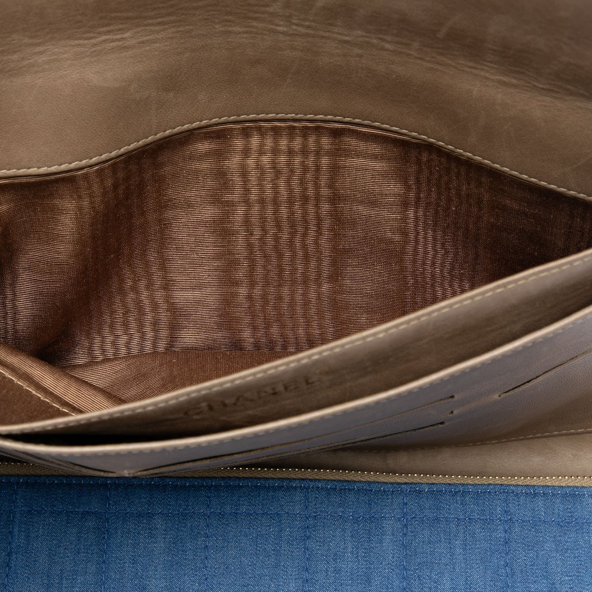 Chanel CC Chocolate Bar Denim Flap