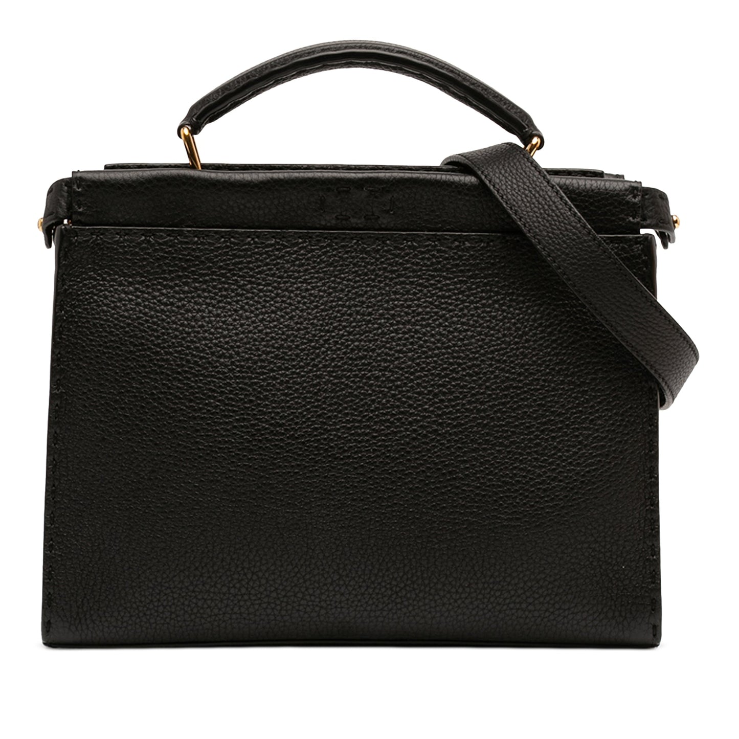 Fendi Mini Calfskin Romano Selleria Peekaboo Iconic Fit Satchel