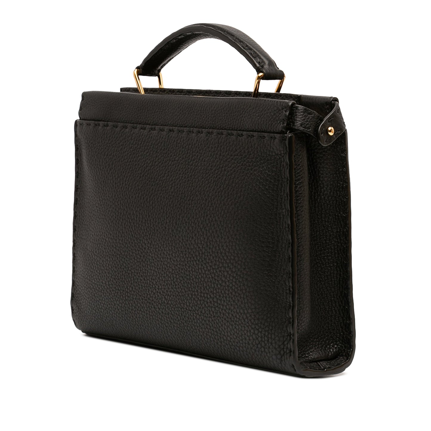 Fendi Mini Calfskin Romano Selleria Peekaboo Iconic Fit Satchel