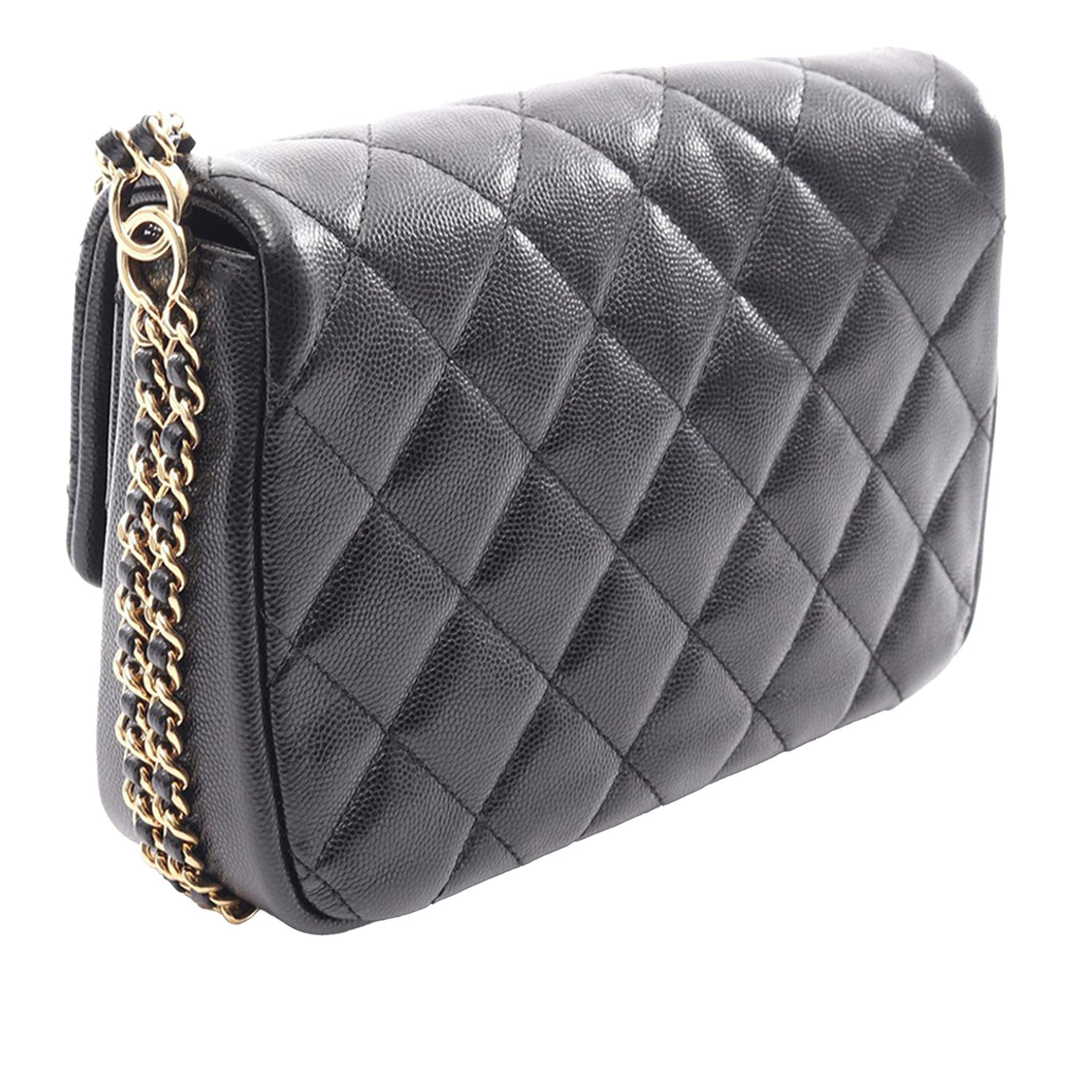 Chanel CC Quilted Caviar Single Flap