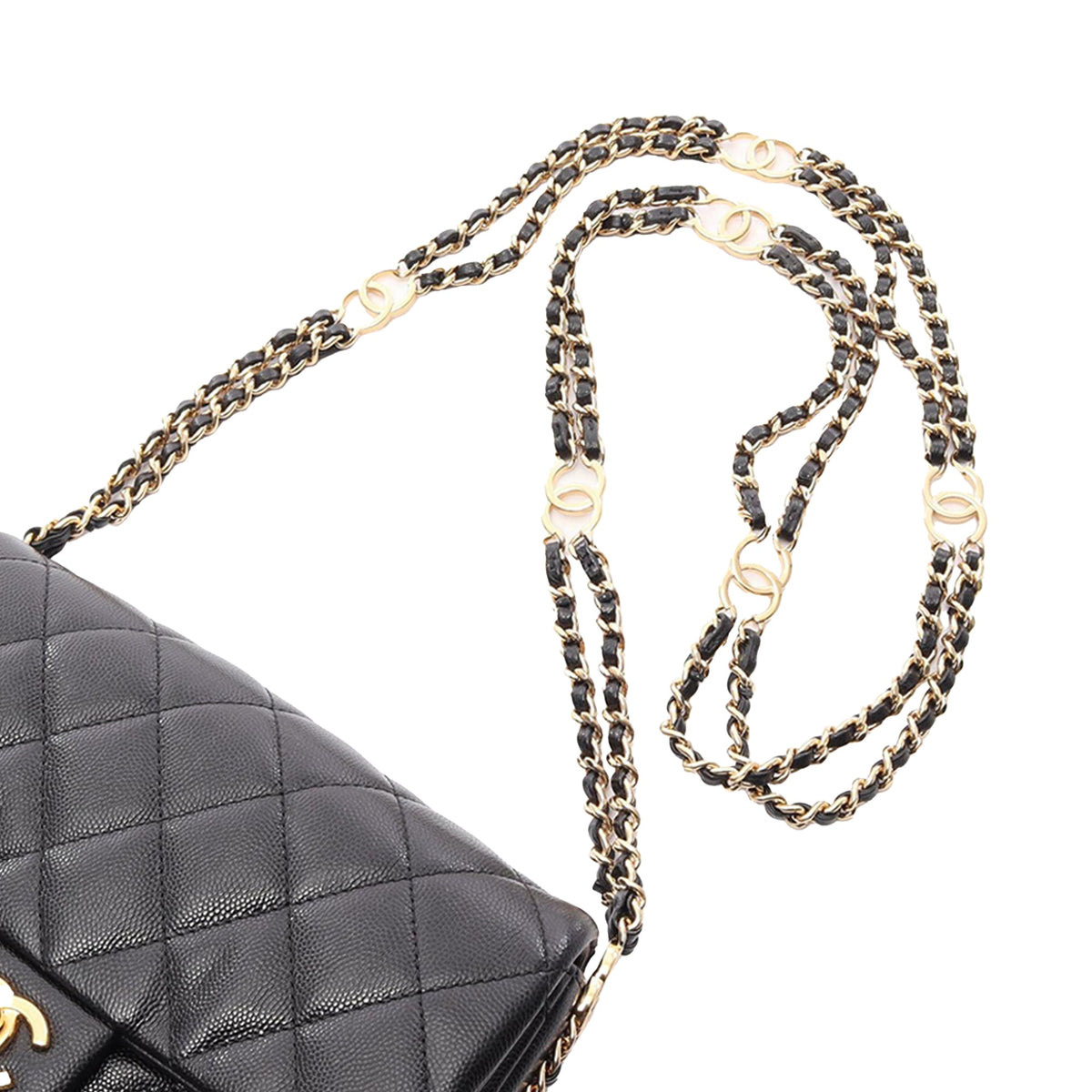 Chanel CC Quilted Caviar Single Flap