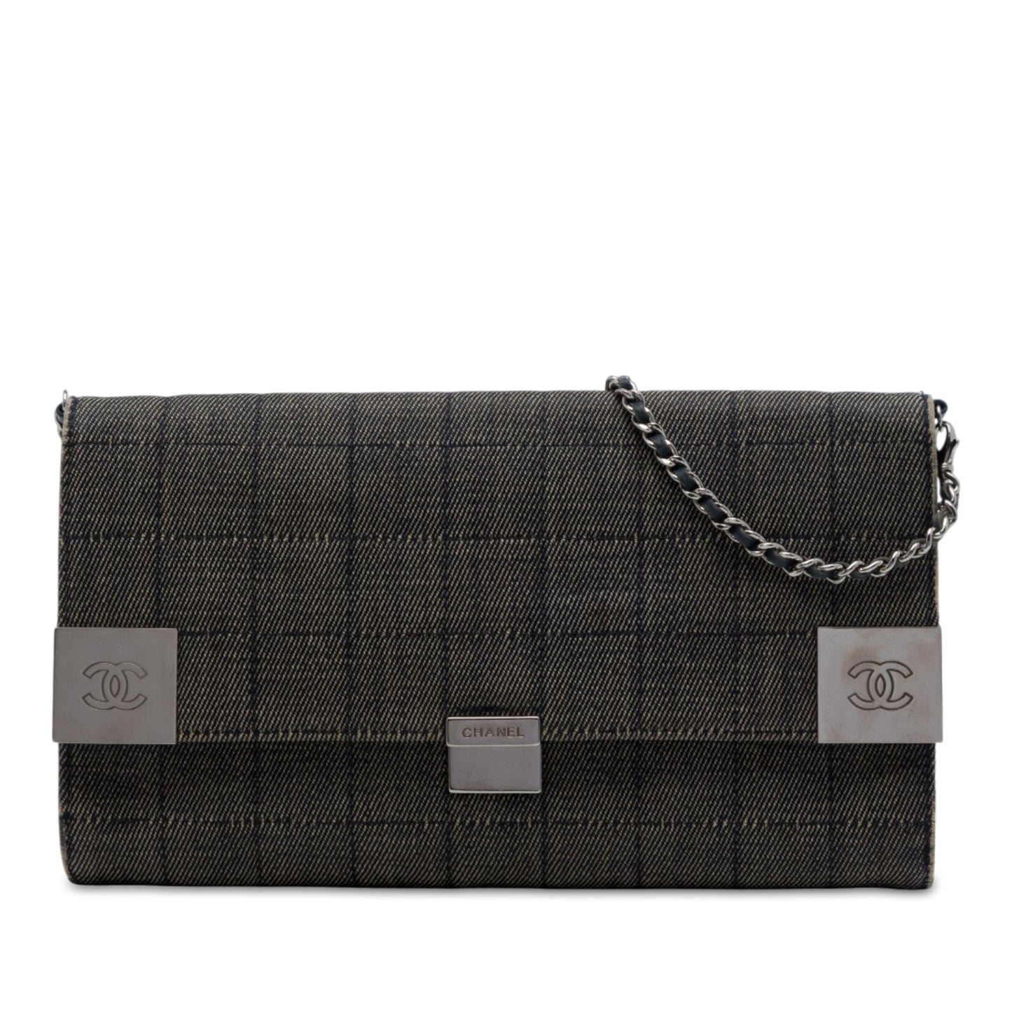 Chanel CC Chocolate Bar Denim Flap