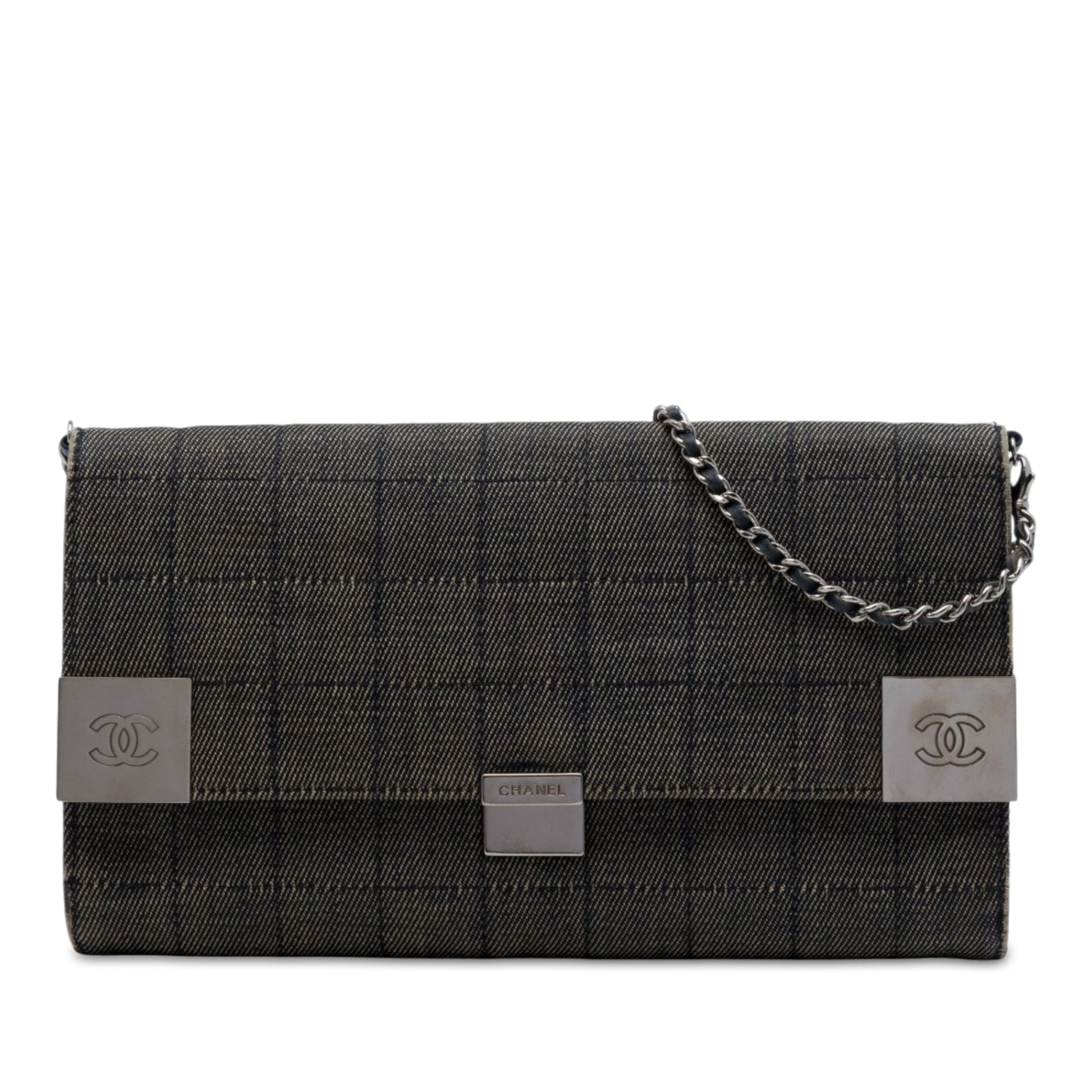 Chanel CC Chocolate Bar Denim Flap