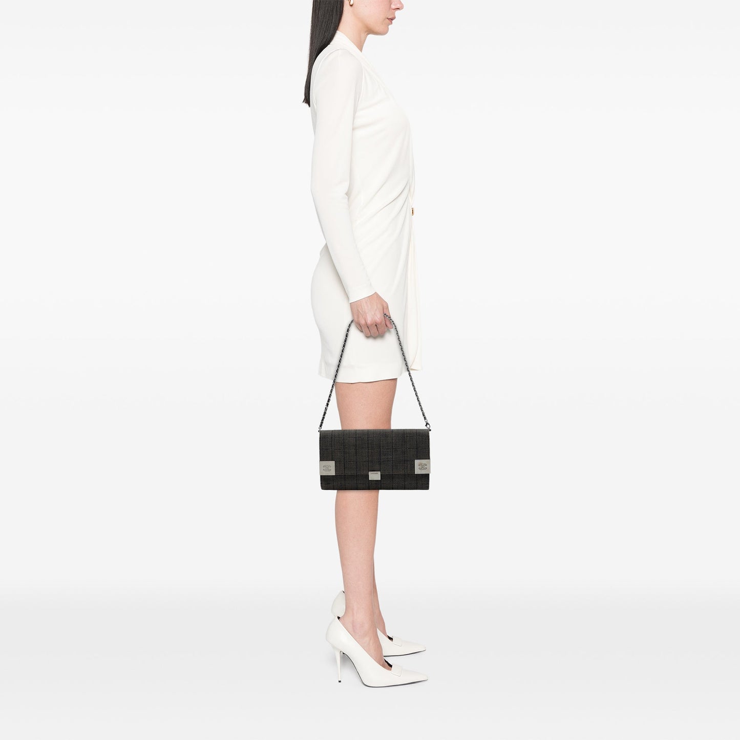 Chanel CC Chocolate Bar Denim Flap
