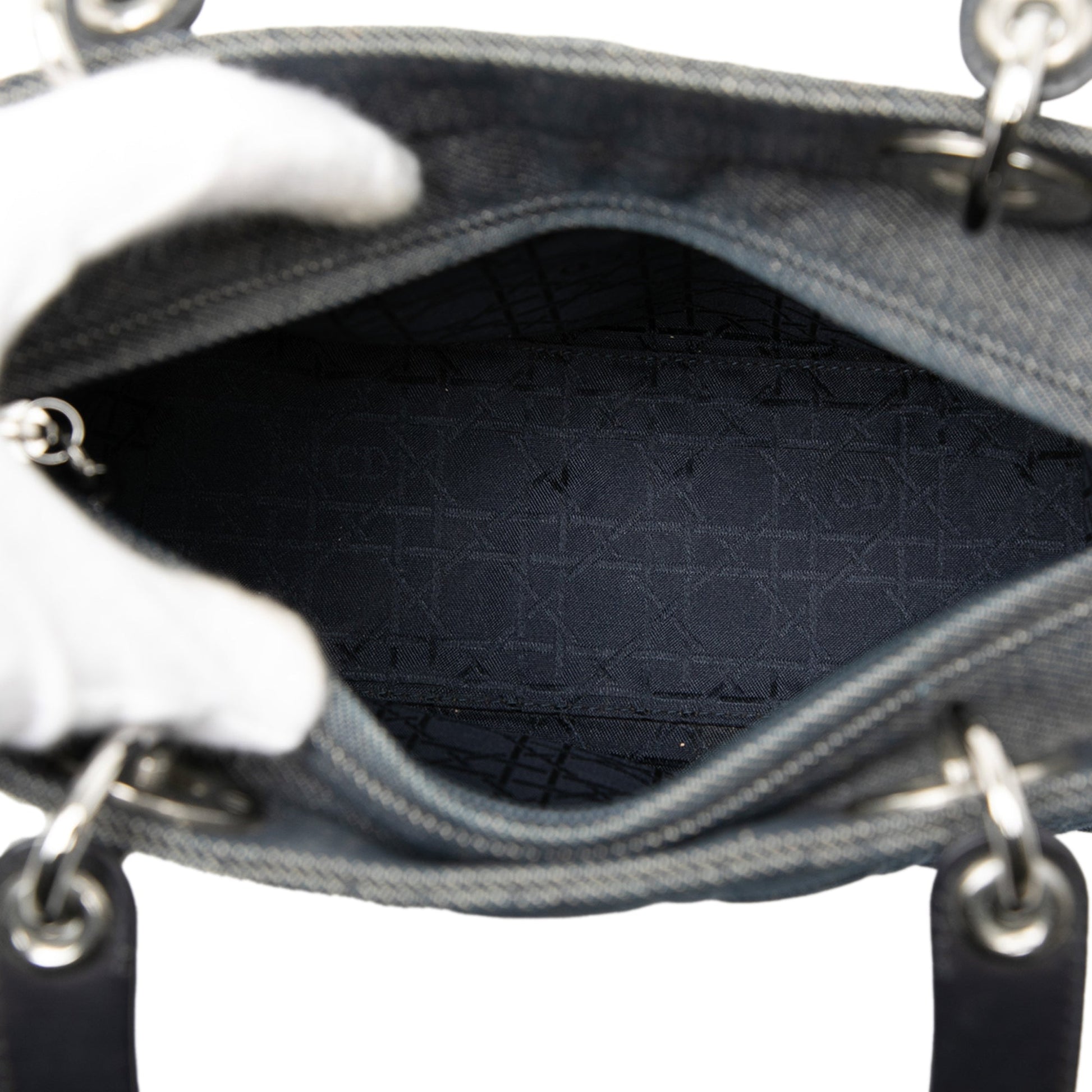 Medium Denim Cannage Lady Dior