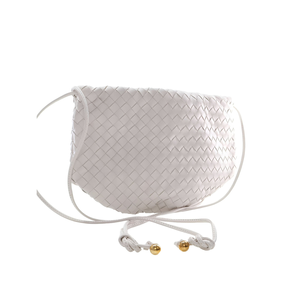 Bottega Veneta Small Nappa Intrecciato Bulb Satchel — White
