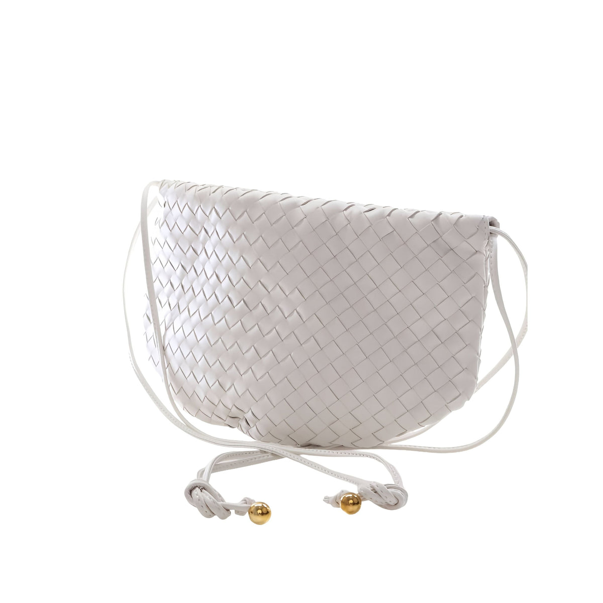 Bottega Veneta Small Nappa Intrecciato Bulb Satchel — White
