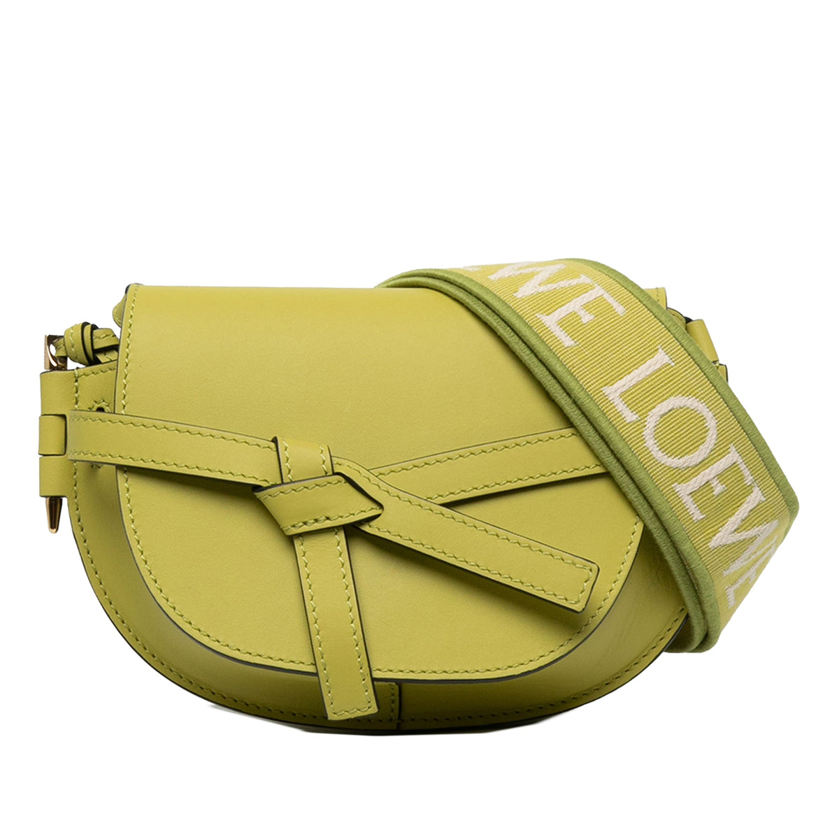 LOEWE Mini Soft Calfskin Gate Dual Crossbody — Green