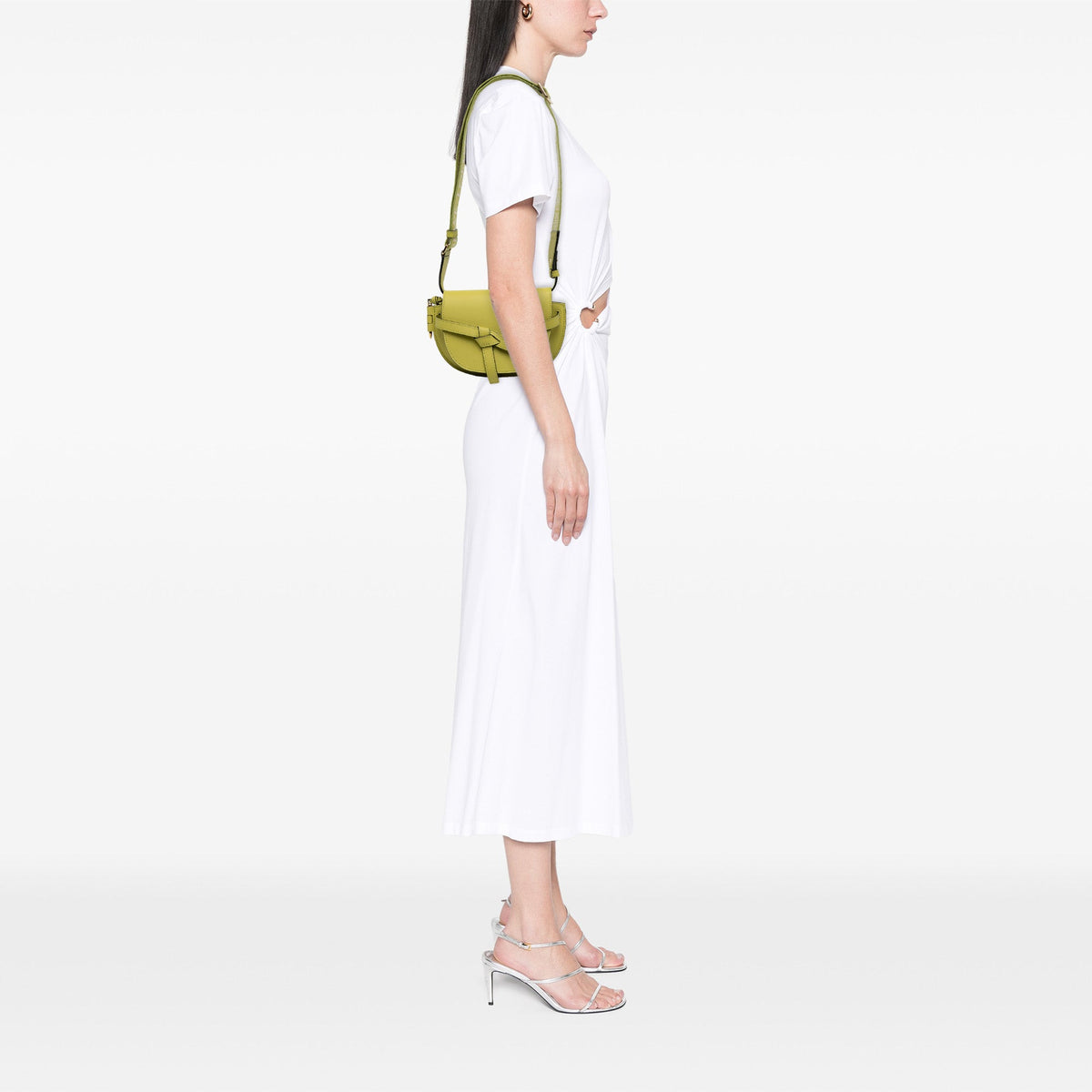 LOEWE Mini Soft Calfskin Gate Dual Crossbody — Green