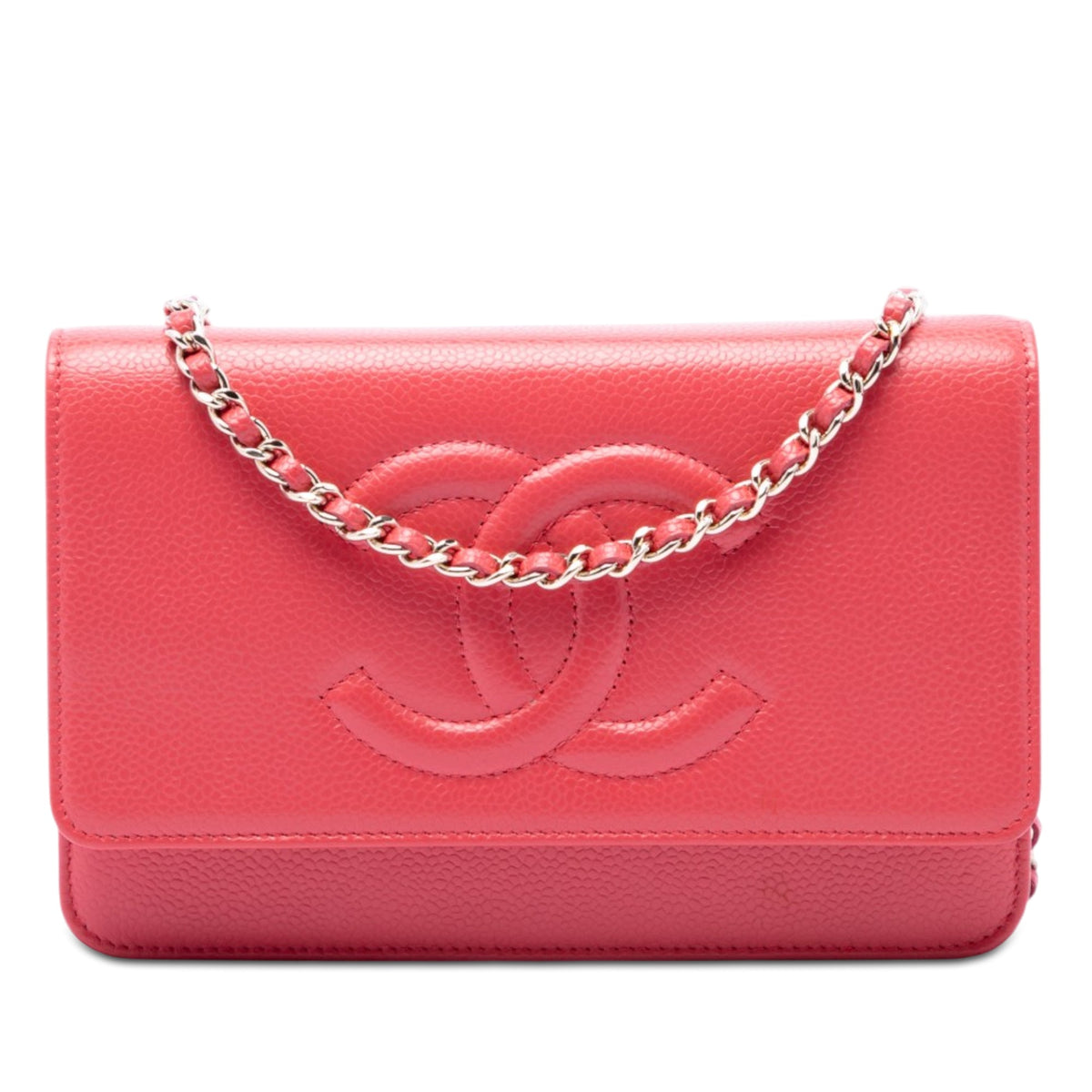 Chanel CC Caviar Wallet On Chain
