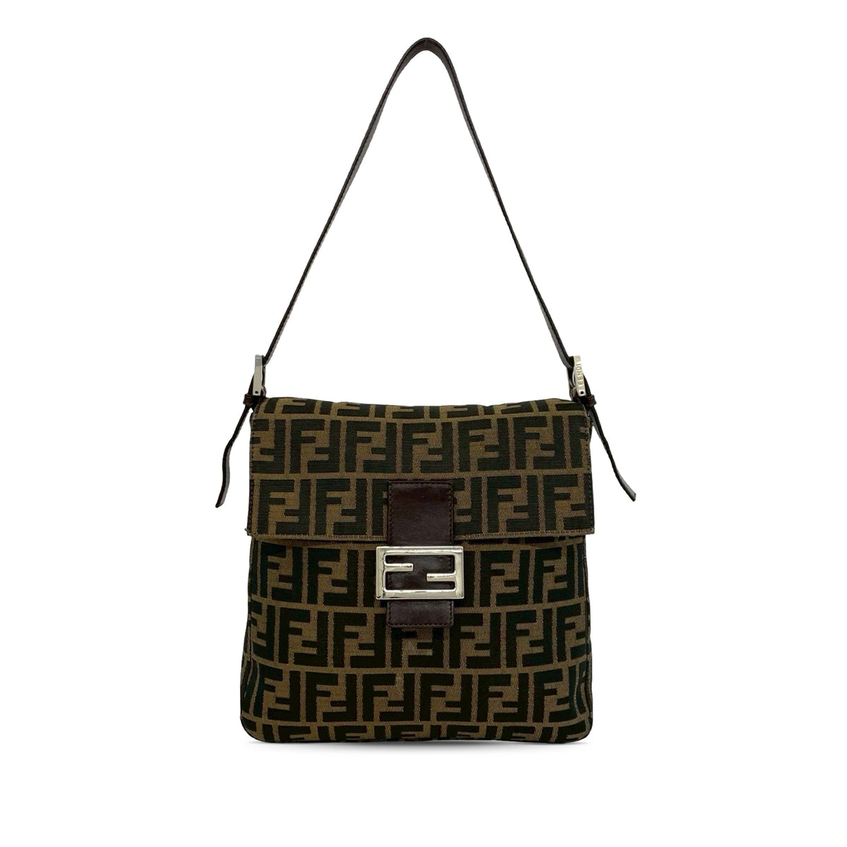 Fendi Zucca Canvas Shoulder Bag