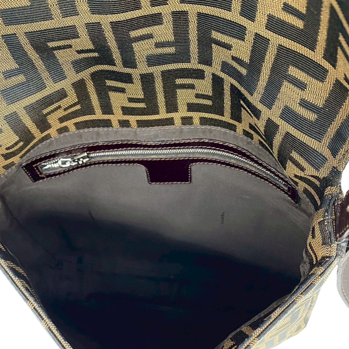 Fendi Zucca Canvas Shoulder Bag